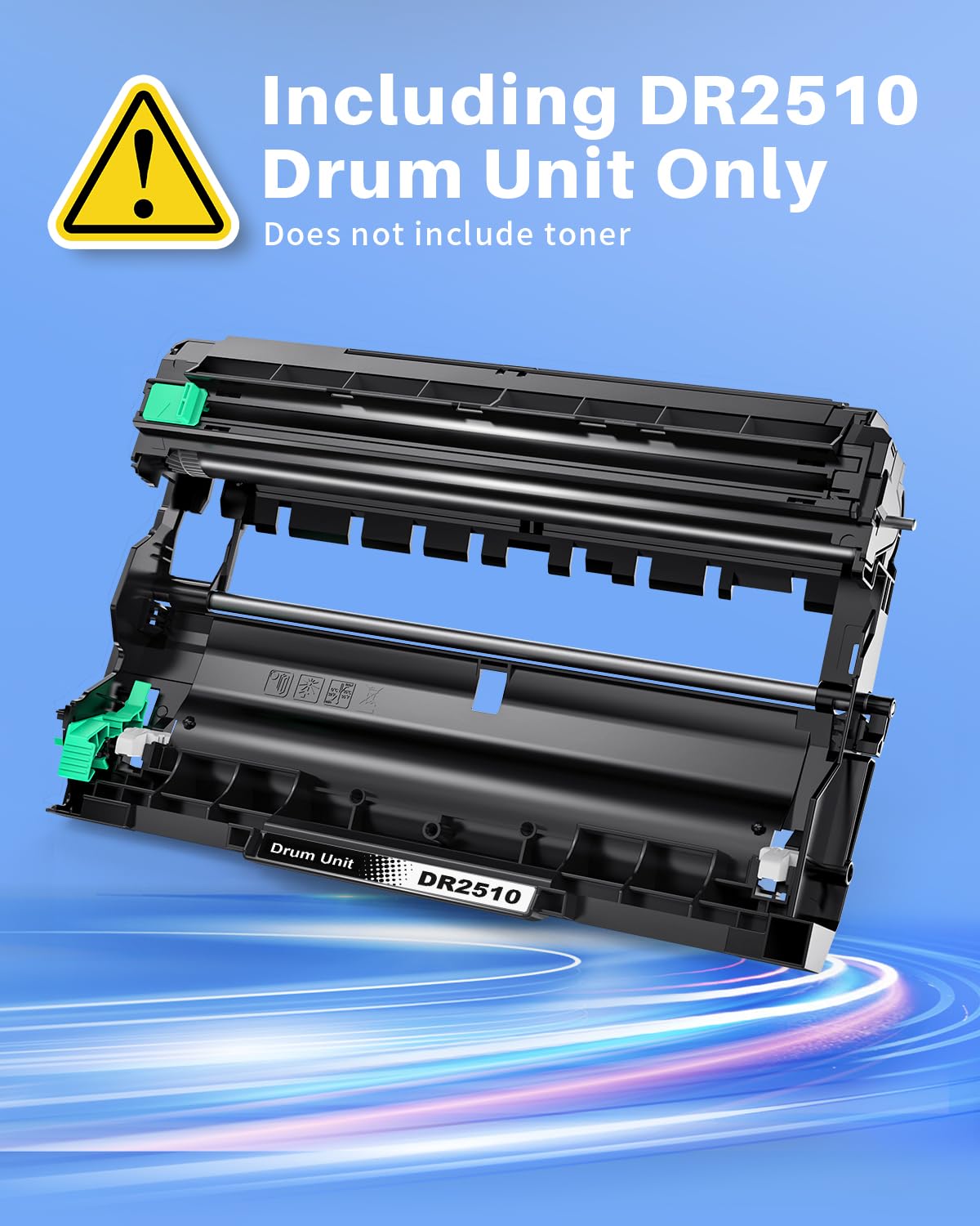 INK4U DR2510 Tamburo (Confezione da 2, Totale 30.000 Pagine) Compatibili per Brother DR 2510 Tamburo per DCP-L2627DW HL-L2400DWE DCP-L2620DW MFC-L2860DW DCP-L2660DW MFC-L2860DWE DCP-L2627DWE