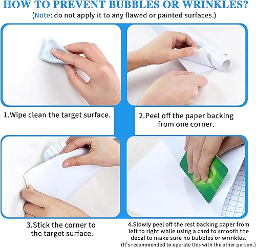 Miniatura 6 de Calcomanía de pared para pizarra blanca de borrado en seco autoadhesiva papel para pegar para escuela oficina hogar dibujo para niños con 3