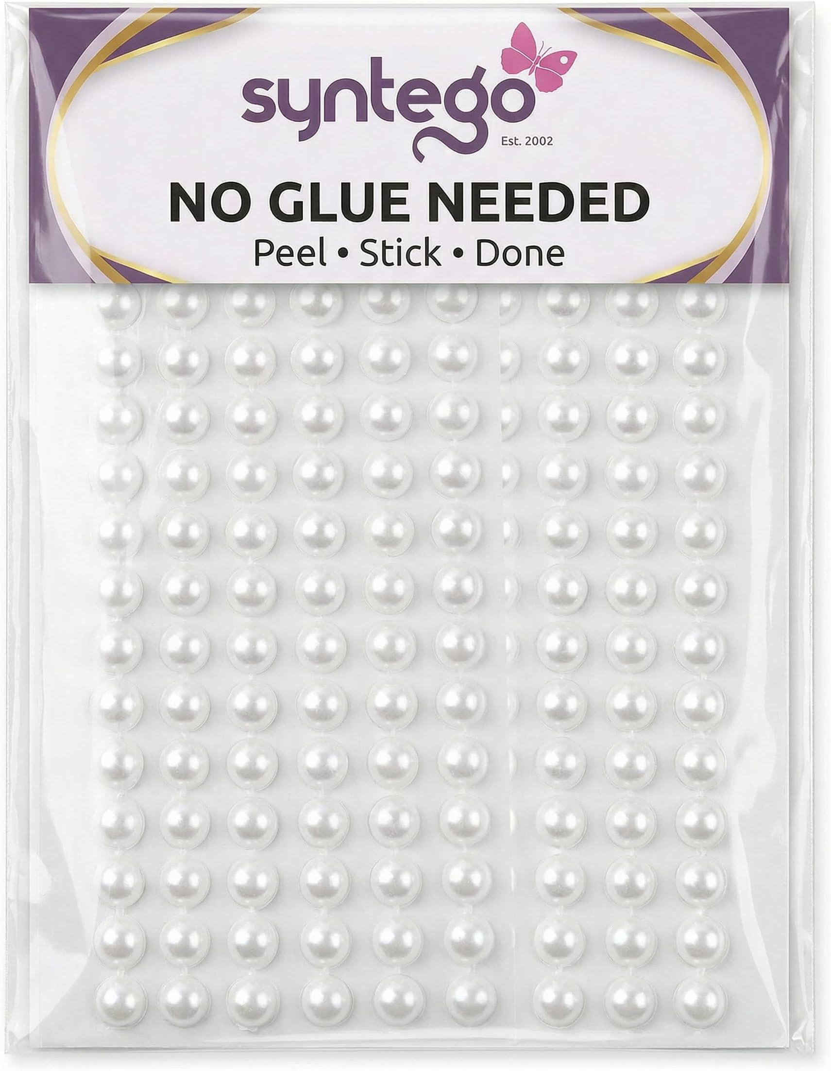 Self Adhesive Pearls 6mm Small Round Pearl Stick On Adhesive Beads Embellishment