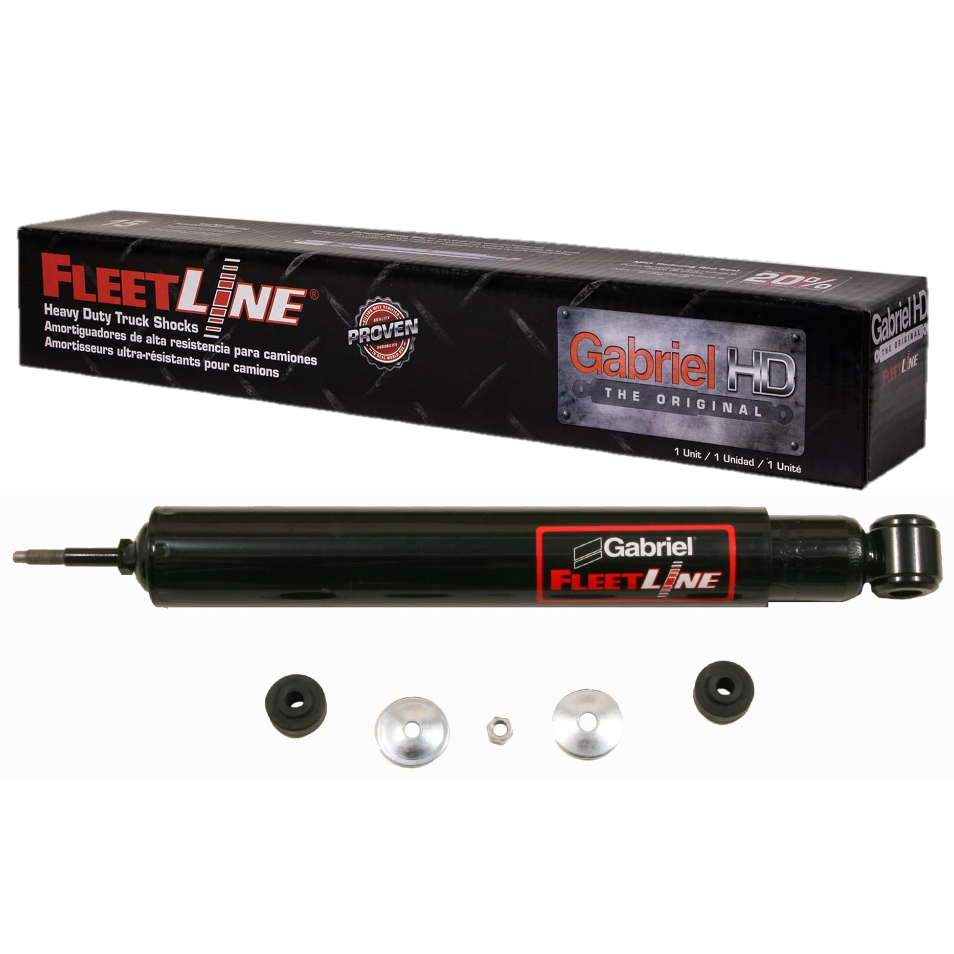 Gabriel 83105 FleetLine HD Truck Front Shocks Fits Mack CS, MS, MS200P, MS300P, CM 422; Volvo FE Series FE6; Tractor; OEM# 14QK-390, V10242320, 6857668, 6876828