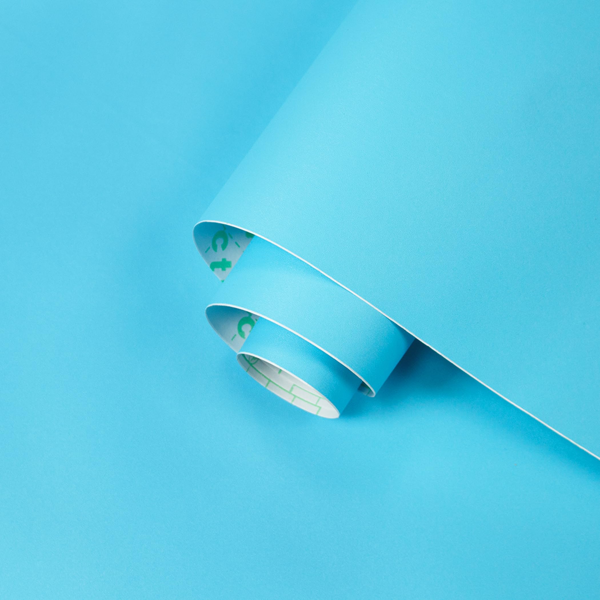 ICYEHAO Self Adhesive Wallpaper Blue, 40 x 500cm Peel and Stick Wallpaper Blue Vinyl Wrap Roll Self Adhesive Furniture Wrap for Living Room,Bathroom,Cabinets,Kitchen