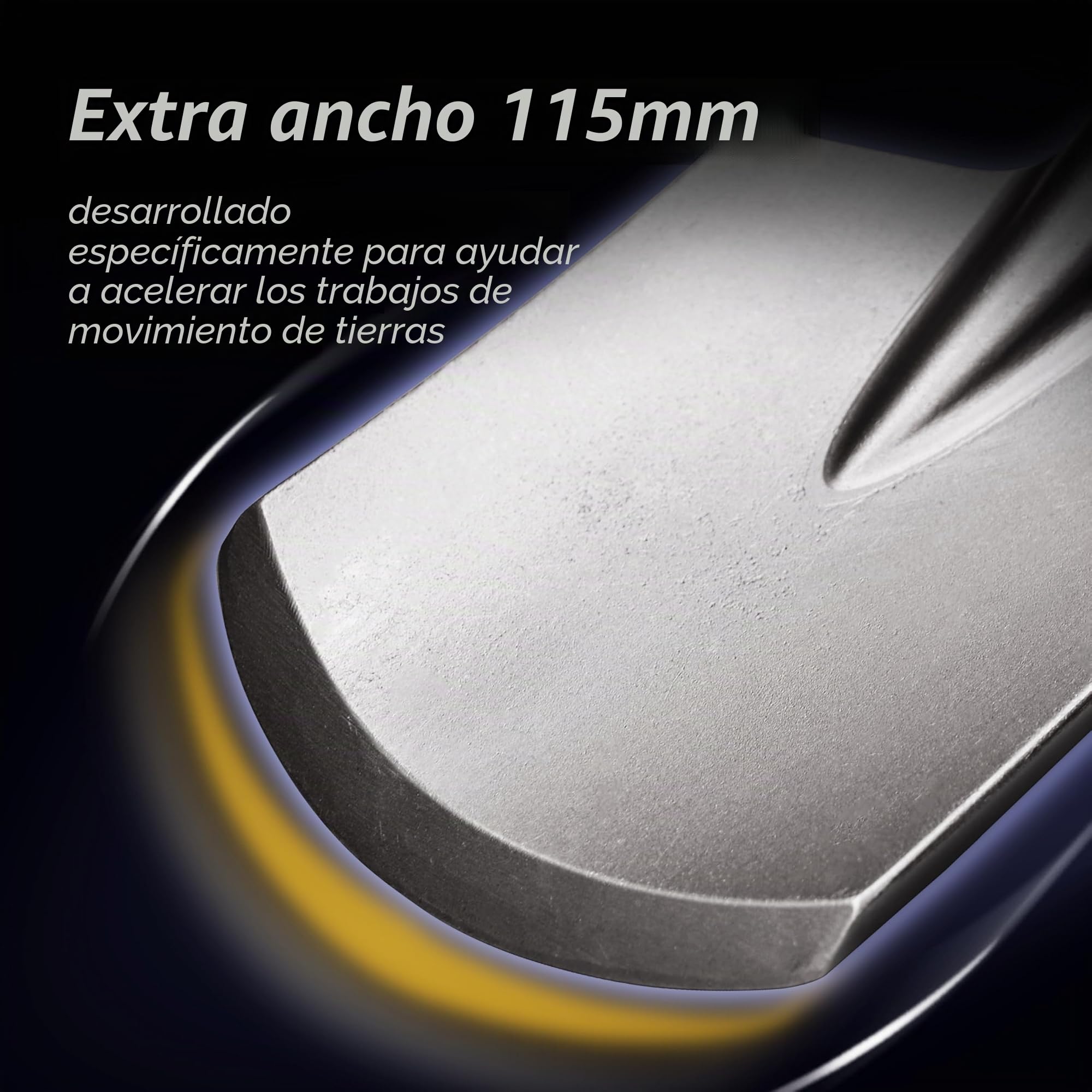 Nucraft SDS MAX - Cincel para asfalto, 115 x 460 mm, para martillos de demolición, eliminación de hormigón y mampostería.