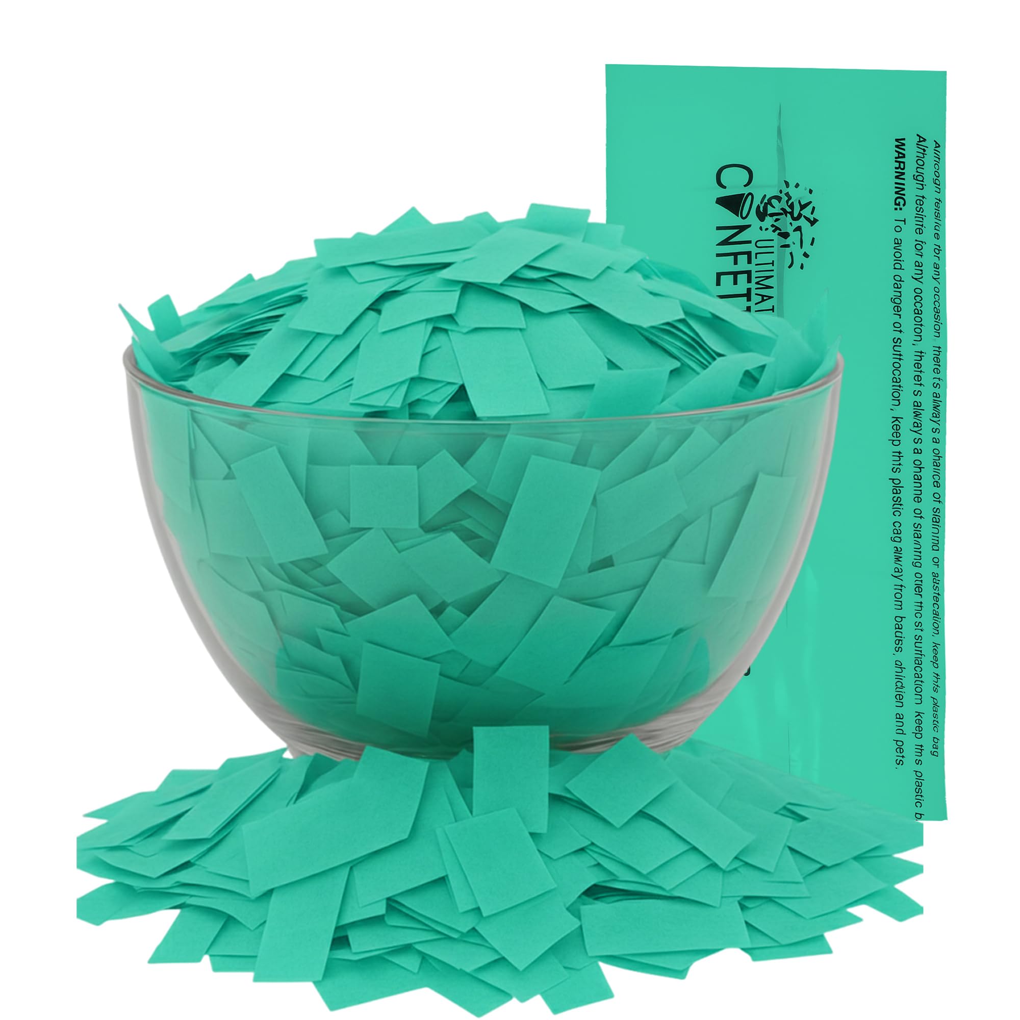 Ultimate Confetti - Rectangular Mint Green Tissue Paper Confetti - 1 lb