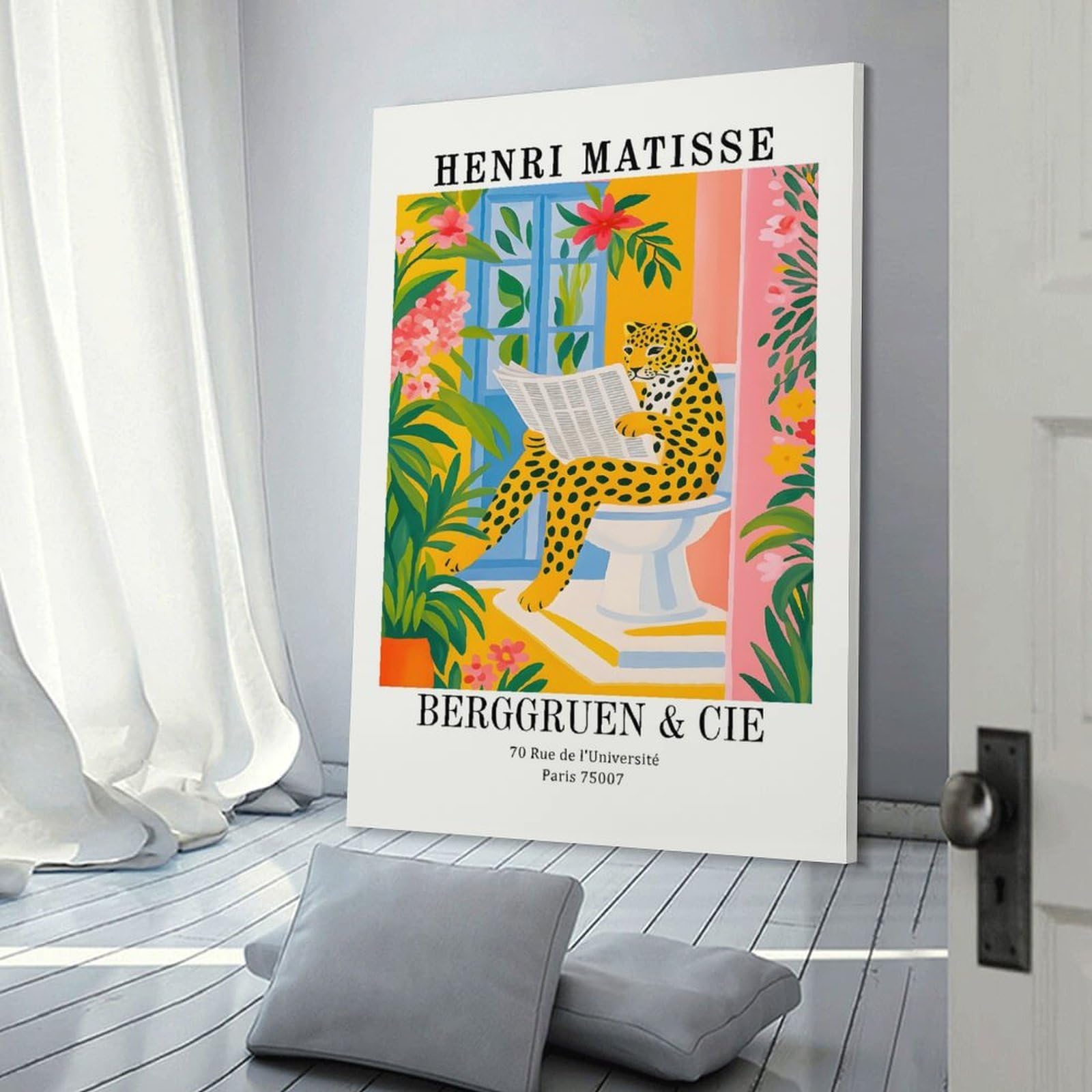 Junmoney Wall Art Print Henri Matisse Berggruen & Cie, 20x30inch(50x75cm), for Hallway, Bedroom Or Modern Interiors, Thoughtful Wall Decor for Art Lovers