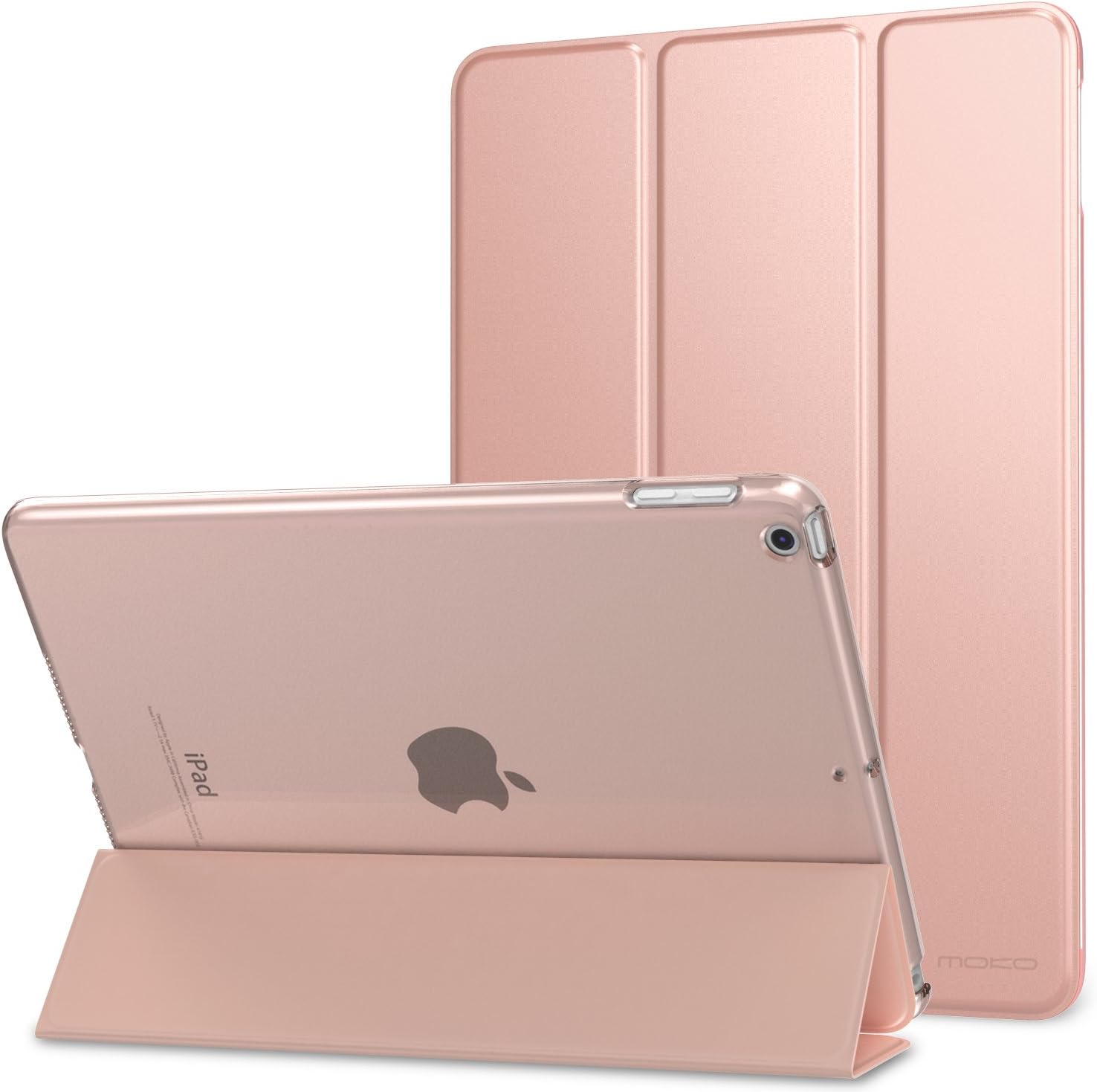 MoKo Case Fit 2018/2017 iPad 9.7 5th / 6th Generation - Slim Lightweight Smart Shell Stand Cover with Translucent Frosted Back Protector Fit Apple iPad 9.7 Inch 2018/2017