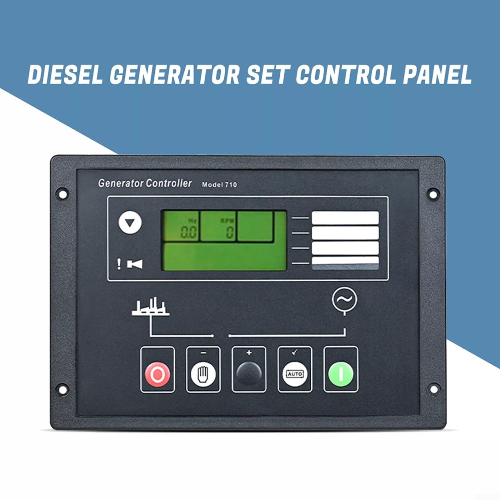 DSE710 Generator diesla, moduł sterujący do automatycznego uruchamiania, monitorowania napięcia, częstotliwości i ciśnienia oleju, wyświetlacz LCD, kompatybilny z zestawami generacji, 8-35 V DC