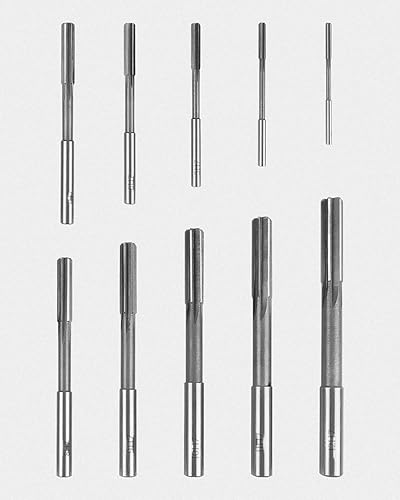 Miniatura 2 de Juego de 10 escariadores de 1/8-15/32 pulgadas, juego de escariador HSS H7 para máquina de torno, cortador de fresado recto (0.118 in, 0.157 in,
