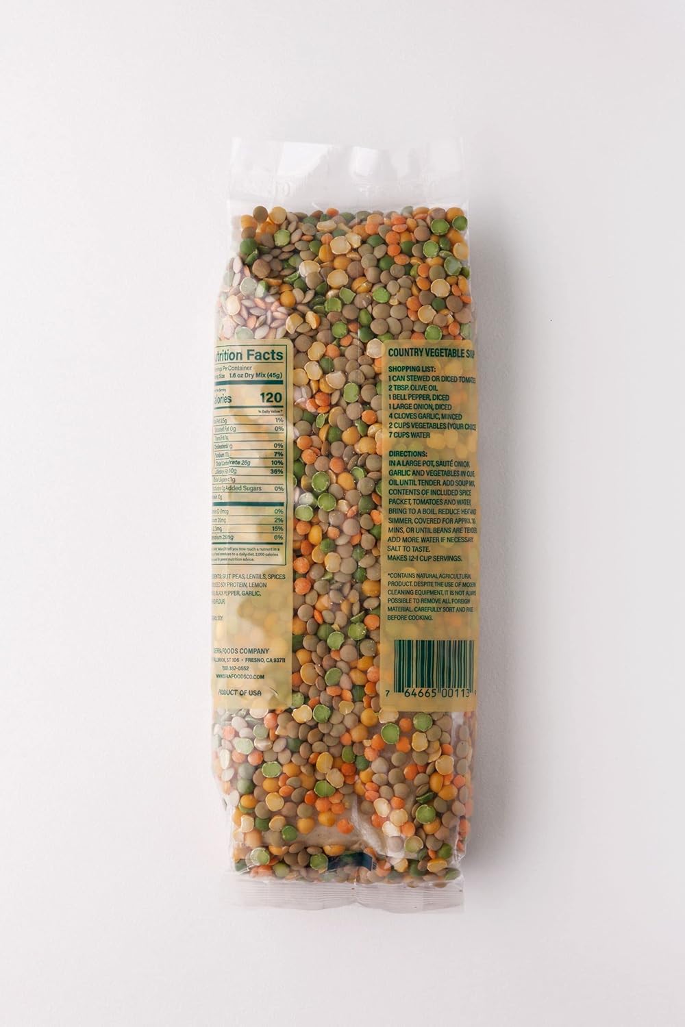 Sierra Soups Country Vegetable Soup, 19.2-Ounce Bags (Pack of 6)