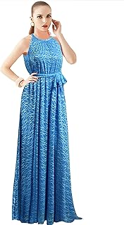 فستان - مناسبة خاصة- قصه مستقيمة - لون تركواز- للنساء