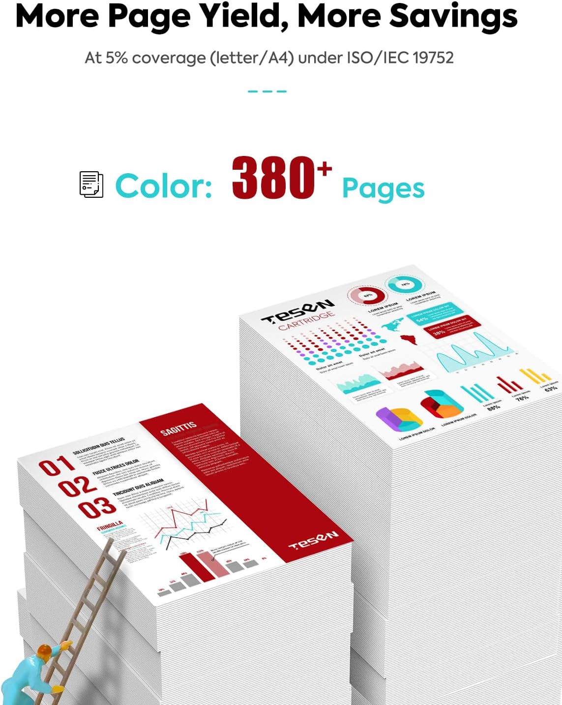 276XL Ink Cartridges Replacement for Canon 276 276XL CL276 CL-276 XL Color Ink use for TR4720 TS3522 TS3720 TR4700 TR4722 TS3500 TS3520 Printer Cartridge 2-Pack Tricolor