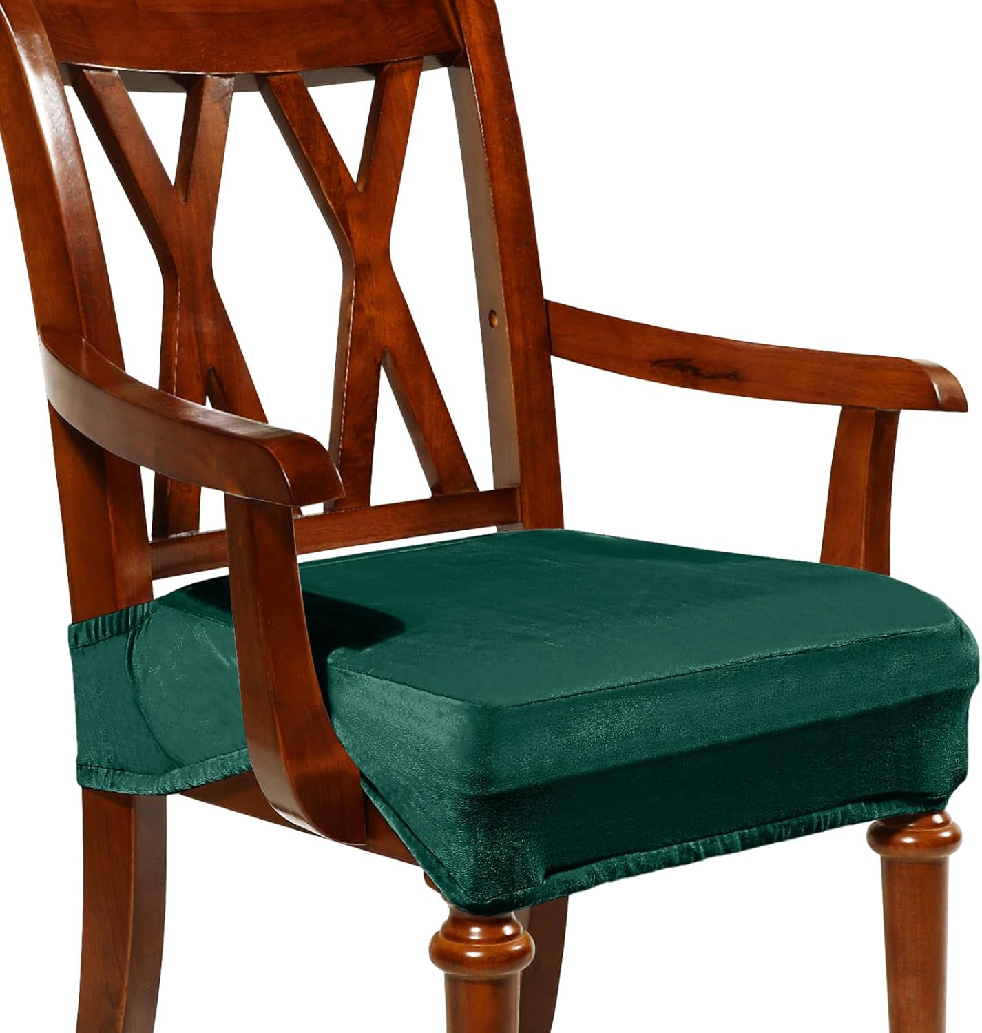 Havawish Large Dining Room Chair Seat Covers with Armrest Dining Chair Slip Covers Protectors(6 Pcs,Taupe)