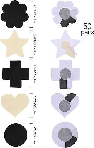 Miniatura 2 de SATINIOR Fundas para el pecho - Desechables, autoadhesivas, multiformas