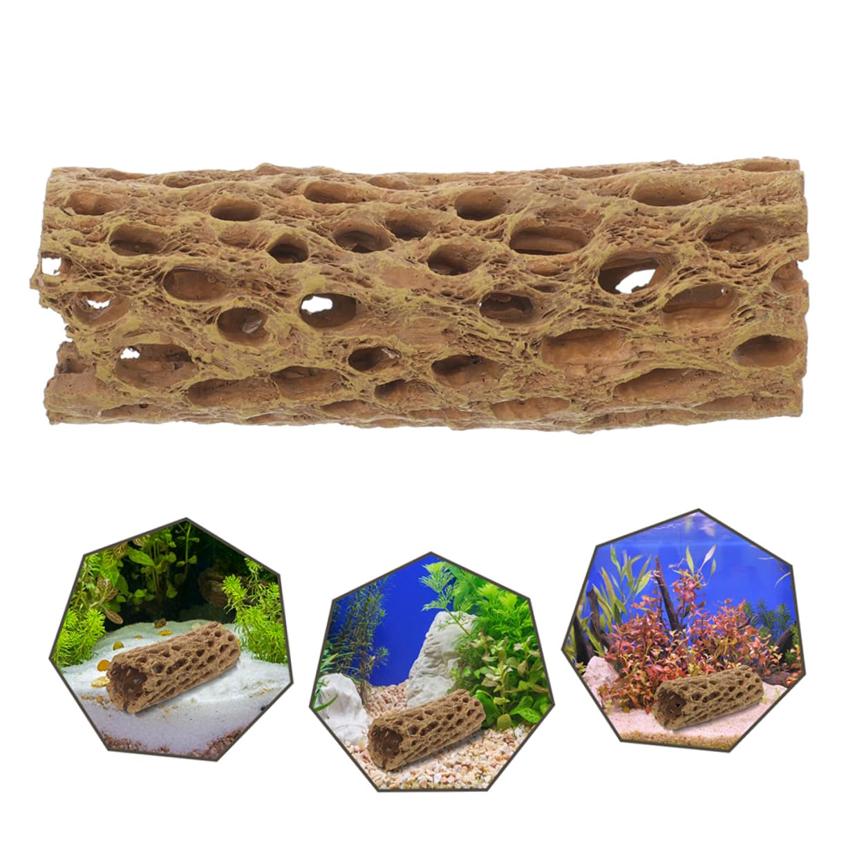 WOONEKY 2stücke Teiliges Garnelenversteck Aus Harz Natürliches Aquarium Ornament Für Fische Und Garnelen Sicherer Unterschlupf Dekorativer Rückzugsort Für Aquarien Und Teiche