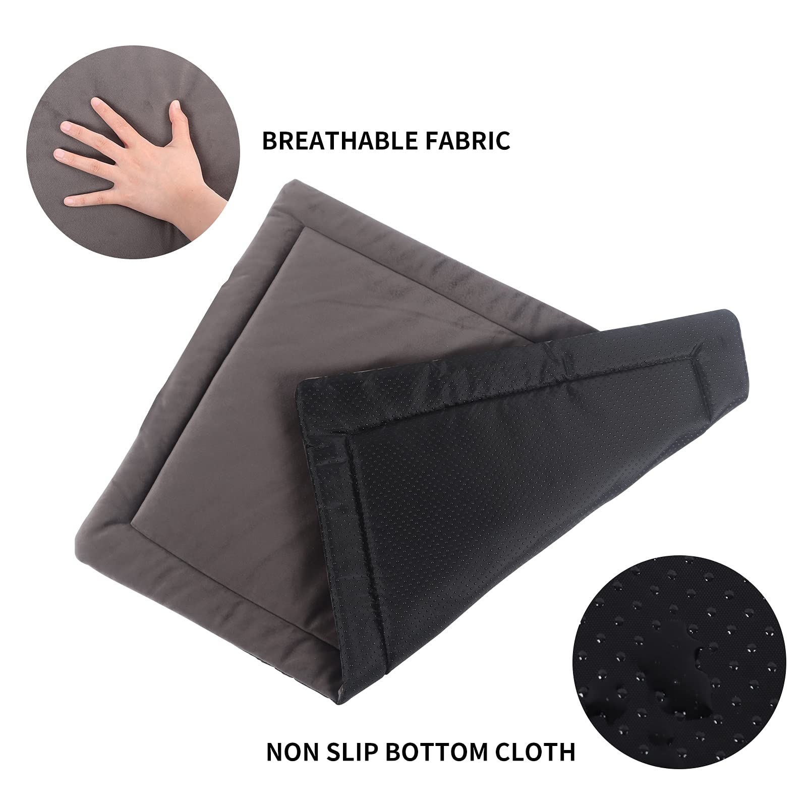 IEUUMLER Lettini per cani, Materassino per animali domestici, Letto di Cane/Gatto divano con cuscino morbido, cuccia per animali domestici antiscivolo FC004 (102 * 69cm, Light Brown)