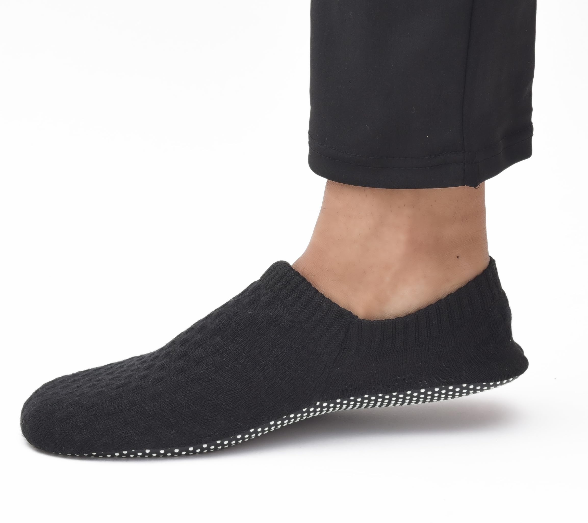 WRPPAREL Anti Skid Non Slip Men Slipper Socks Grippy Socks Woman Yoga Winter Indoor Hospital Old Age | 1/2 Pairs, L/XL/XXL (IN, Alpha, XL, 1, Black) 3