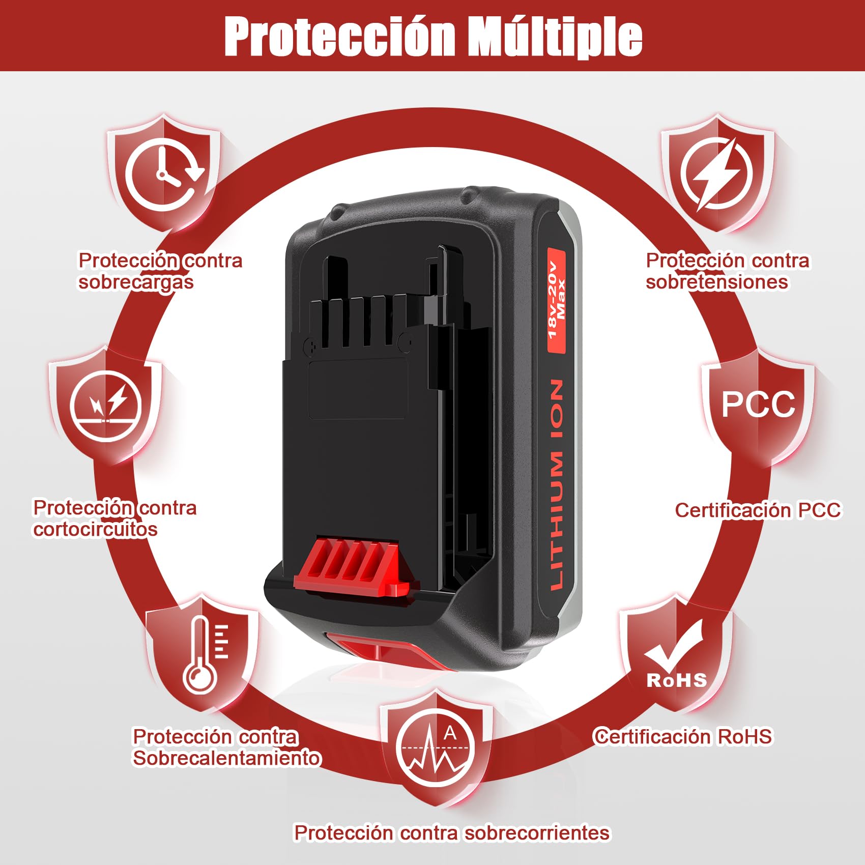 JYJZPB 2X 18V 3.0Ah Batería para Black Decker 18V Batería Litio BL1518 BL2018 LBXR20 LBXR2020-OPE LB20 LBX20 BL2018-XJ BL1518-XJ