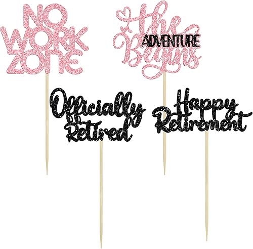 Miniatura 10 de 24 adornos para cupcakes de jubilación oficialmente jubilados, sin zona de trabajo, aventura, comienza, cupcakes, tema de jubilación, despedida,