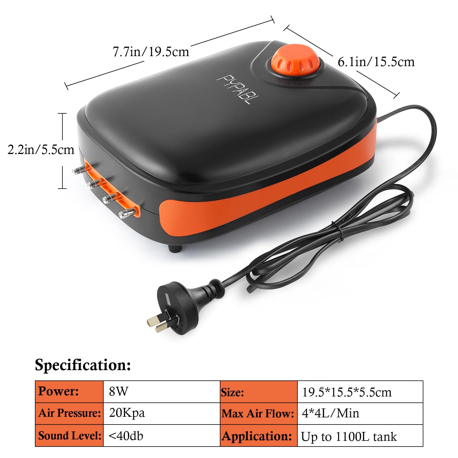 Nepall Mini Ultra Silent Aquarium Single Way Oxygen Airpump For Fish Tank And Bowl With Easy