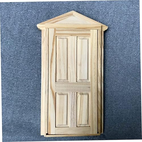 Miniatura 5 de Muebles de simulación de juguete puerta de madera en miniatura, puerta de casa de muñecas, mini puerta de madera para casa de muñecas, accesorios