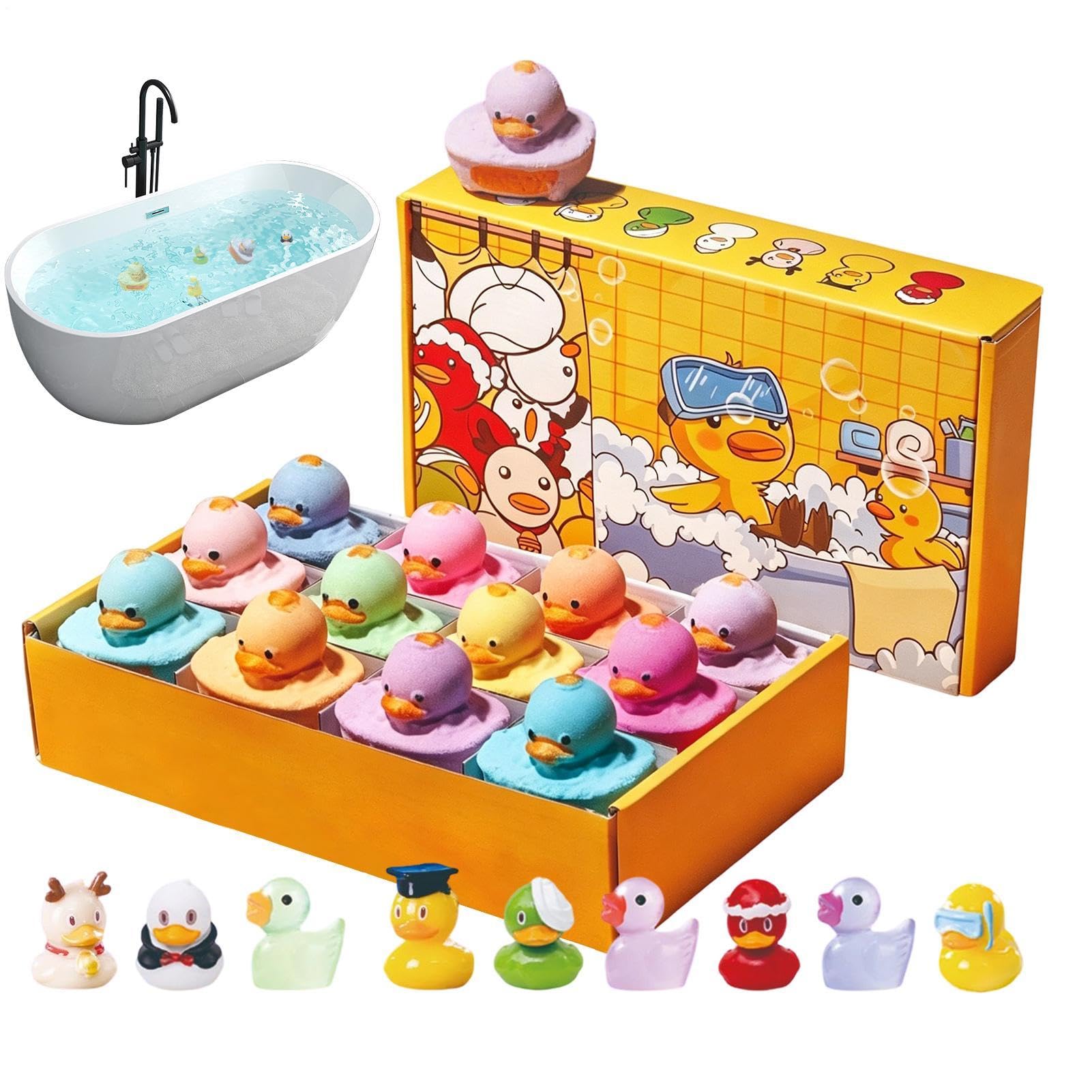 Duschball 12 Stück mit süßen Enten | Kinder Duschbälle für lustige Spiele für Mädchen Kinder, Zuhause, Kinderzimmer, Badewanne, Hotel, Baden, Schwimmbad,