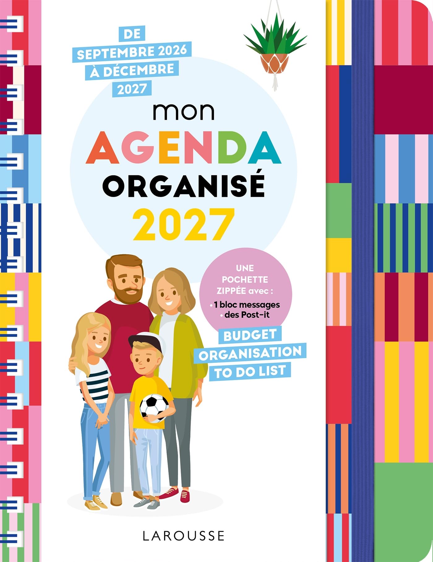 Mon Agenda Famille Organisée 2027: De septembre 2026 à décembre 2027
