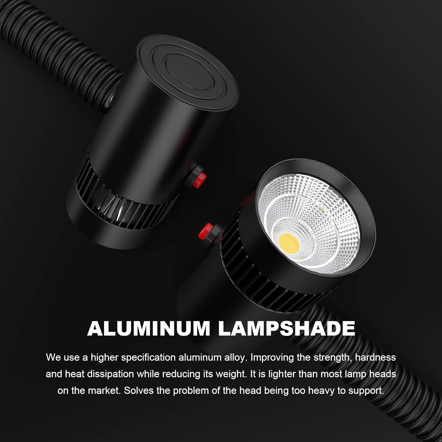 Magnetic Work Light, Led Machine Light with Strong Magnetic Base, Flexible Gooseneck Magnetic Lamp for Lathe and Drill Press