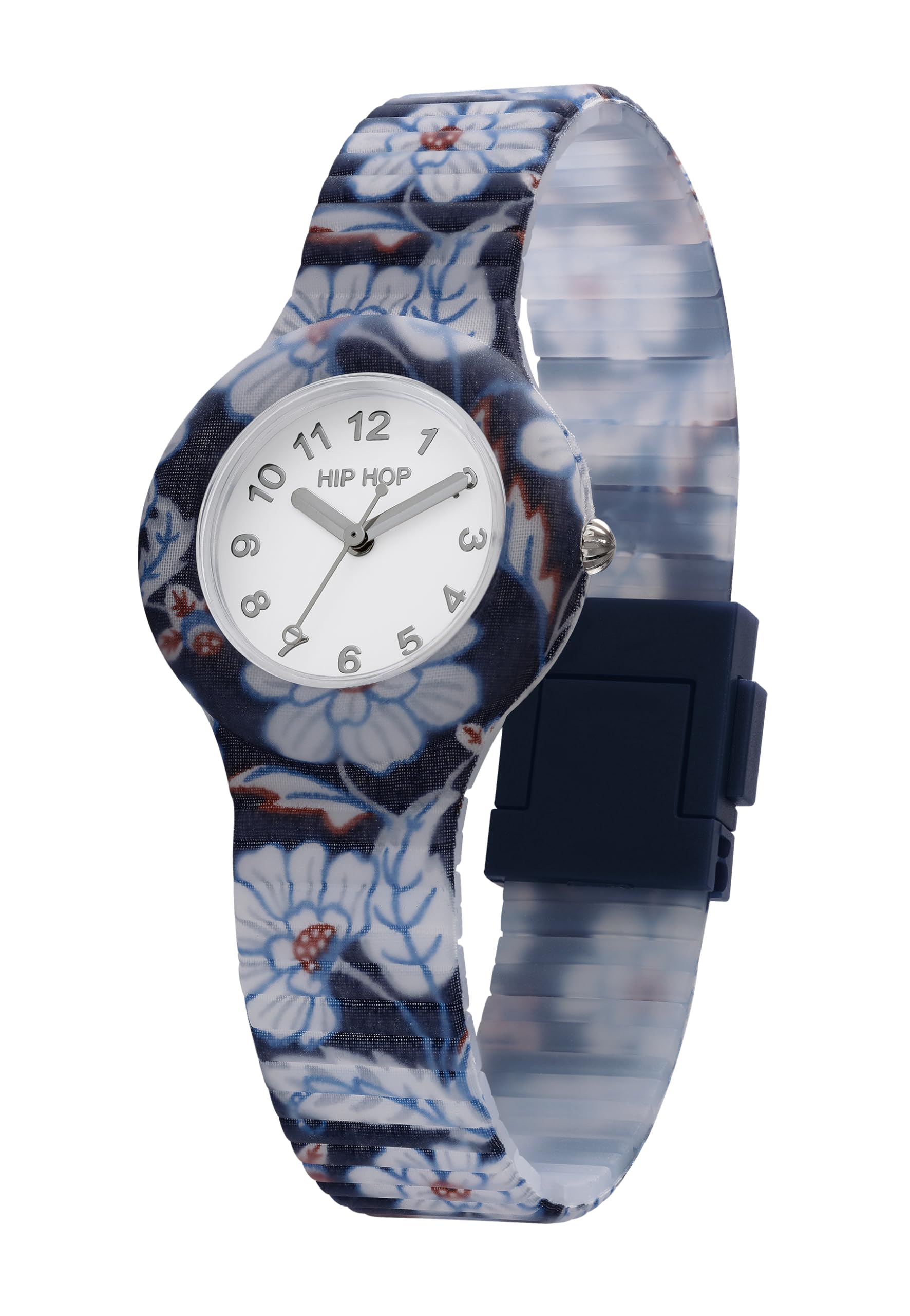HIP HOP, Collezione Winter Blossom, Orologio Donna a Tema Fiori Invernali con Tessuti Liberty e Cinturino In Silicone, Resistente all'Acqua