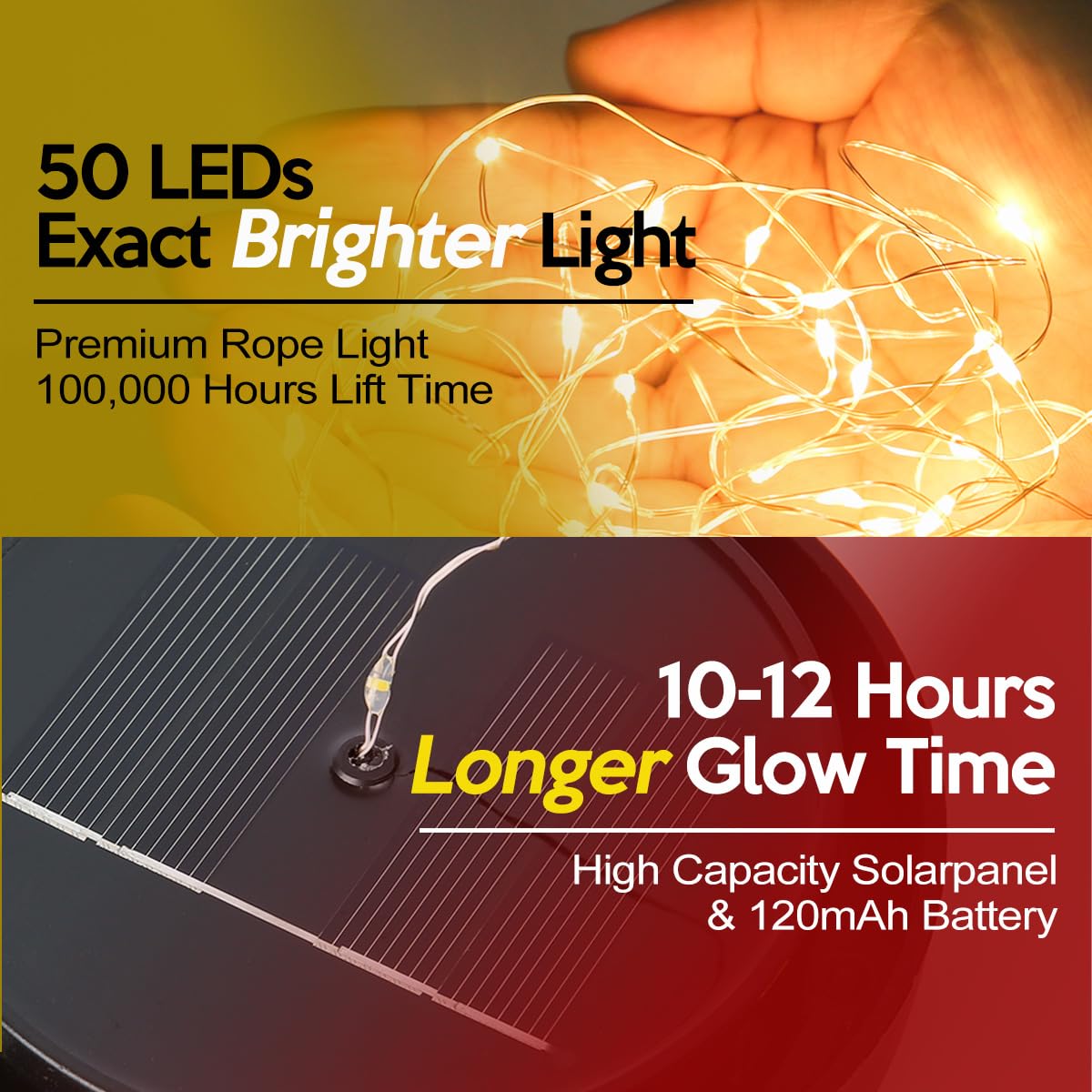 Luces solares impermeables IP65 para exteriores, bolas de luz solar LED para césped, jardín, patio, mesa, decoración artística, paisaje de patio, esfera de vidrio agrietado, luces de bola de mirada,