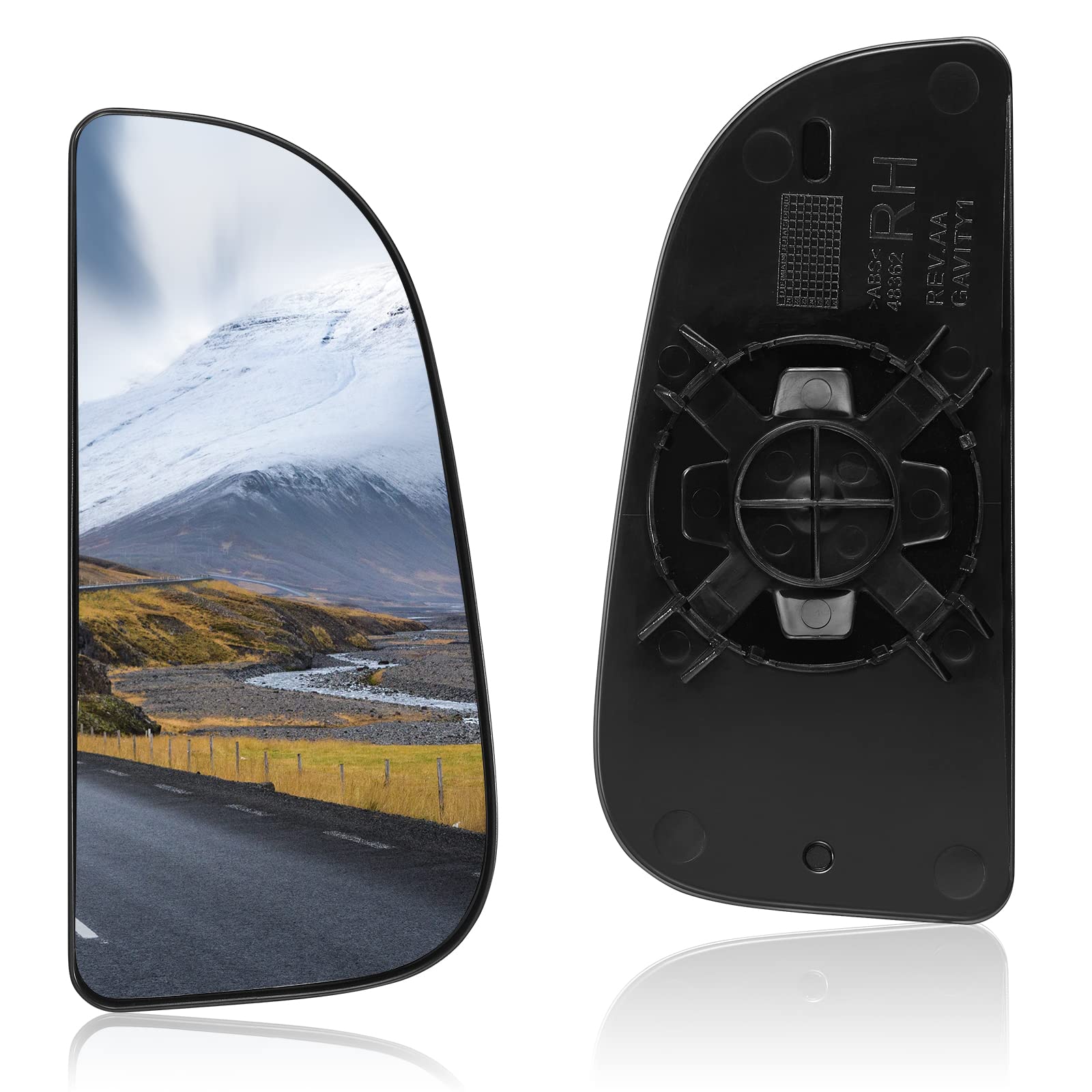 BDFHYK68067730AA Right Side Lower Mirror Glass Compatible with 2010-2018 Dodge Ram 1500 2500 3500 4500 5500 Towing Mirrors Ram Passenger Side Convex Mirror Glass with Rear Mounting Bracket (Right)