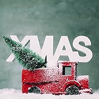 Vista 3 de 12 piezas de mini árboles artificiales de nieve de sisal de Navidad de pino en miniatura con base de madera, botella, cepillo, árboles de Navidad