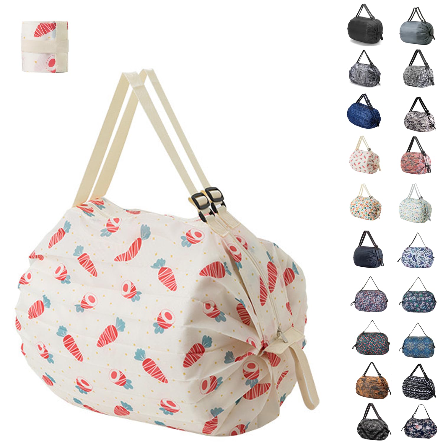 MAGPIE Eco Bag, Convenience Store Bag, Shopping Bag, Foldable, Large Capacity, Waterproof Material, Lightweight, Shopping Bag, Compact, Storage, Resistant to Water and Stains : Clothing, Shoes & Jewel