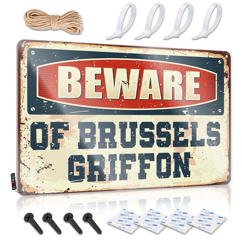 Signs For Bedroom Door Beware Of Brussels Griffon Sign Bar Signs For Home Bar Decor Funny Sarcastic Signs(30X40CM)