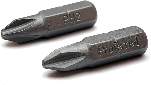 Miniatura 2 de MonsterBolts - Brocas de inserción PH1 Phillips con vástago hexagonal de 14 pulgadas, acero S2, paquete de 5