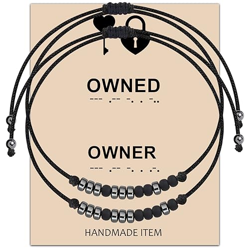 Morse Code Matching Bracelet BDSM Owner 