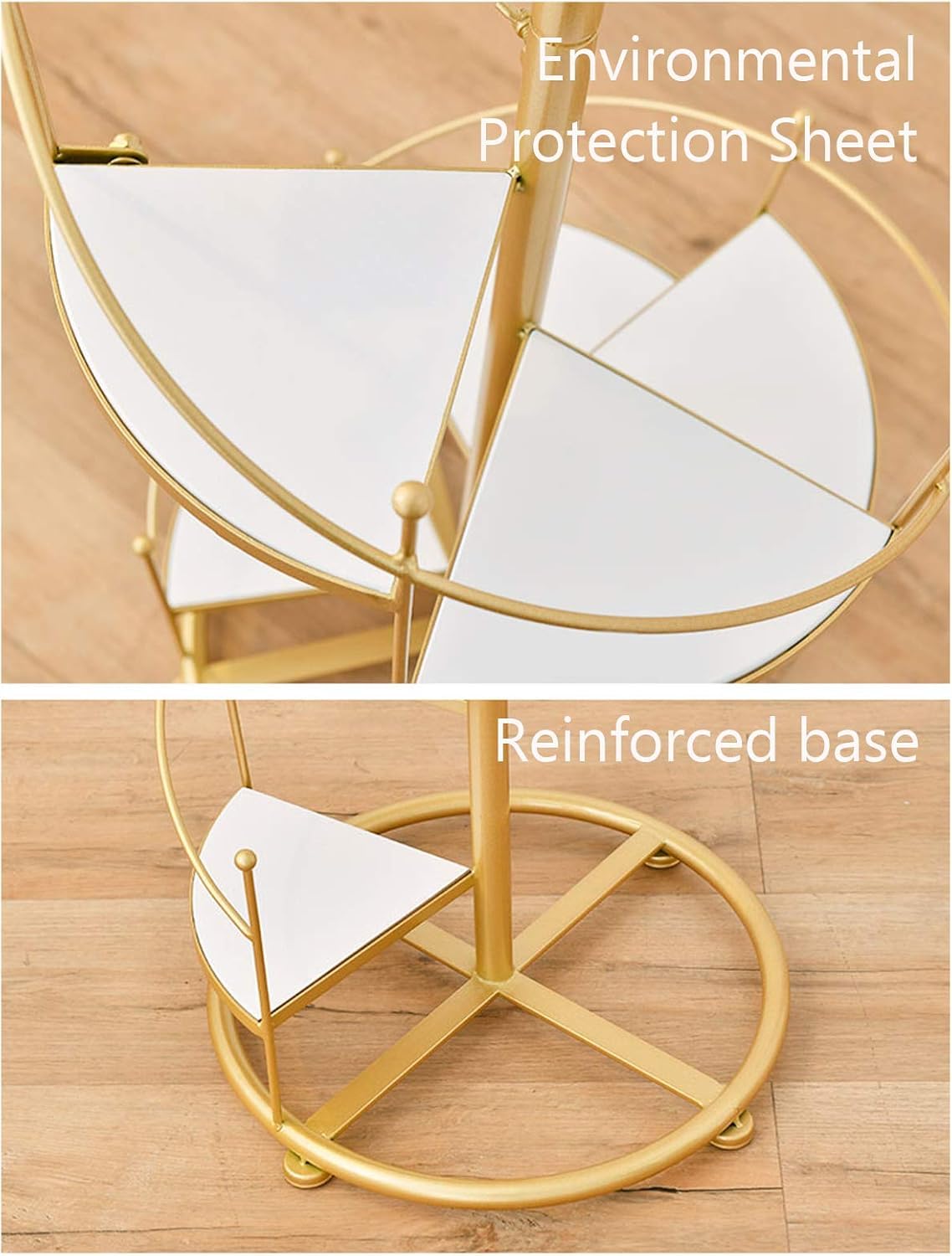 Supporto per vasi da fiori rotante, supporto per piante in ferro a scala a spirale, stile nordico, vasi decorativi per la casa, vasi in vaso per patio, giardino, soggiorno, balcone