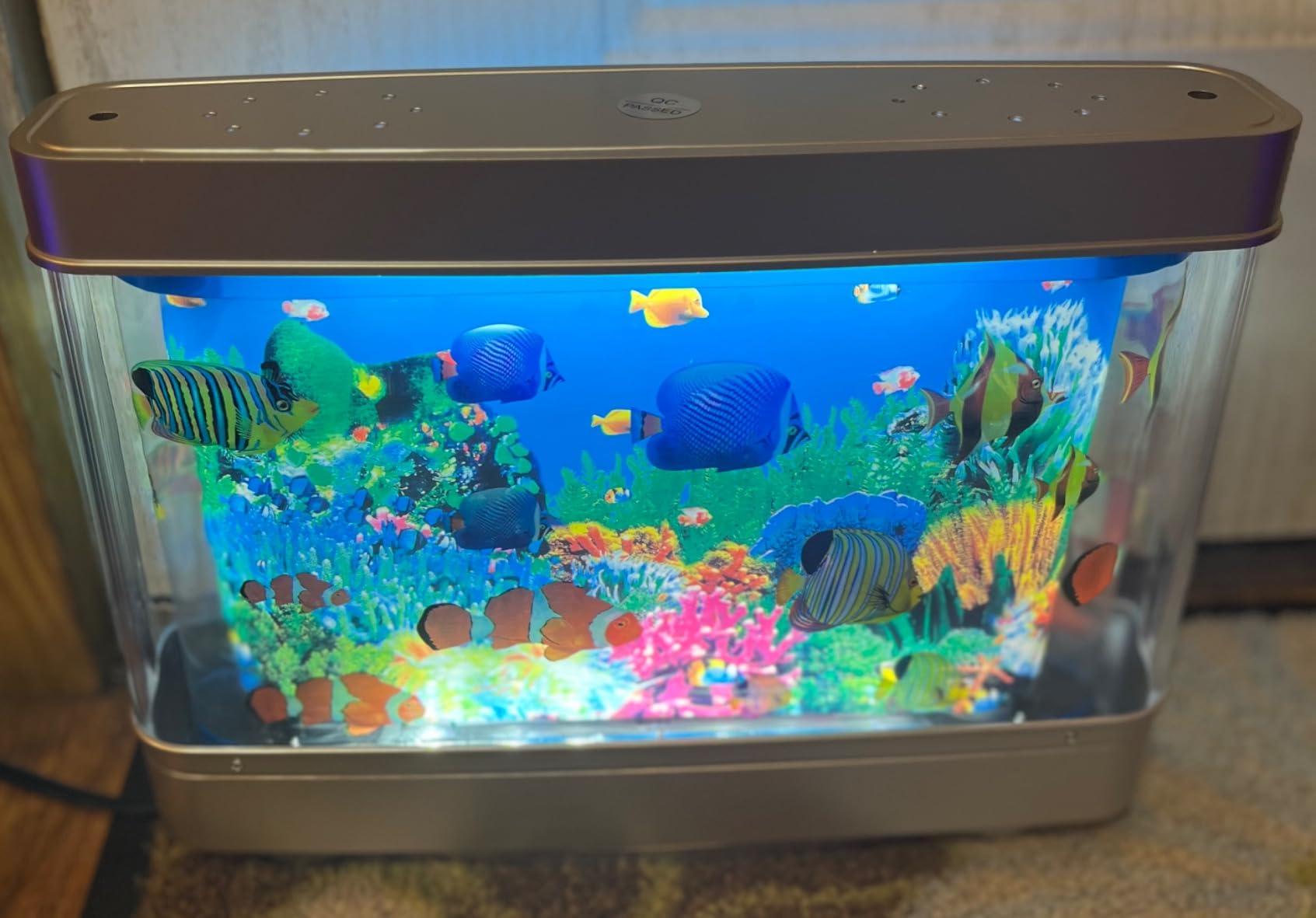 7/mo Finance Playlearn Fake Fish Tank Mini Aquarium Artificial