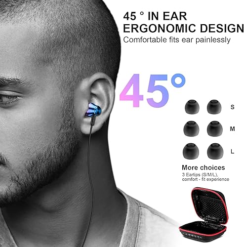 Miniatura 4 de Auriculares USB C con cable para Samsung A53 A54 S23 S22 S21 S20 Galaxy Z Flip 5 Fold 4 in-Ear Cancelación de ruido Tipo C Auriculares con micrófono