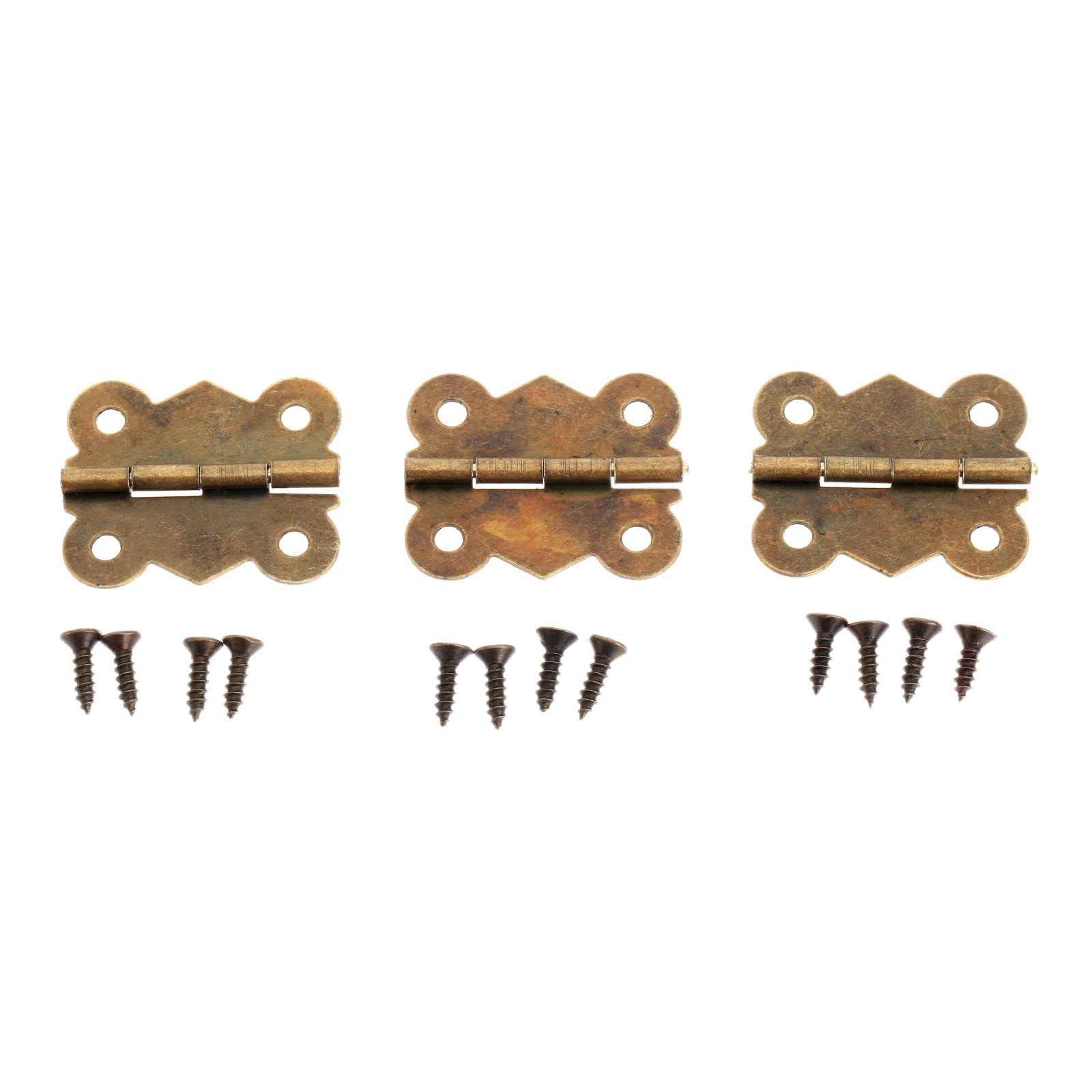 dophee 12Pcs Antique Brass Butterfly Hinges for Small Jewelry Box Treasure Chest Wooden Case Bird House DIY Crafts Gift Box, 20mmx17mm/0.79"x0.67" 2
