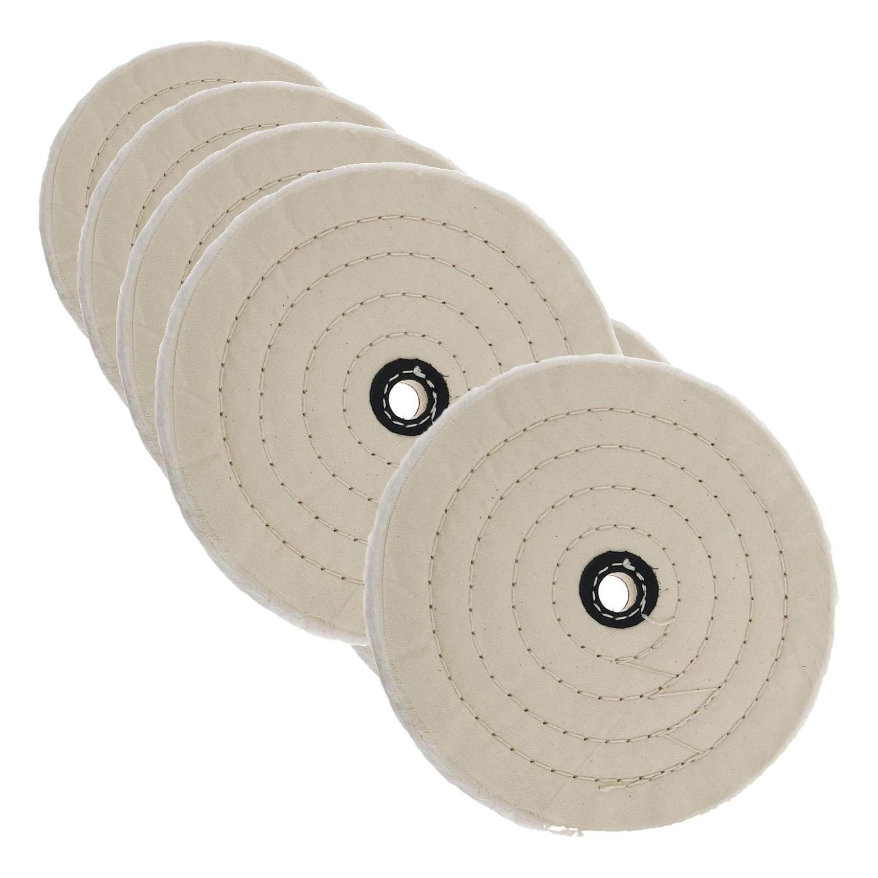 2 Pièces Disques de Polissage en Coton Spirale de 150mm (Lot de 4)