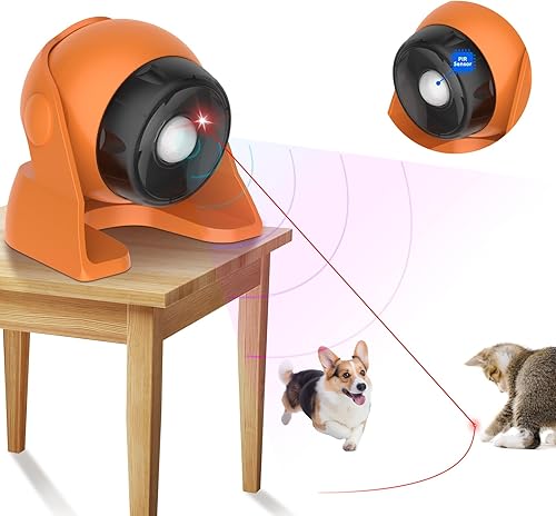 Juguete láser para gatos activado por movimiento, juguetes interactivos para gatos adultos aburridos en interiores, gatitosperros, juguetes láser