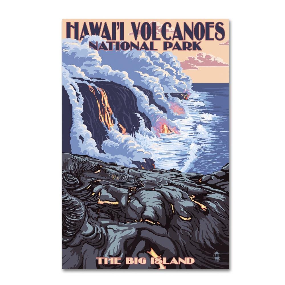 Island 1 by Lantern Press, 12x19-Inch Canvas Wall Art