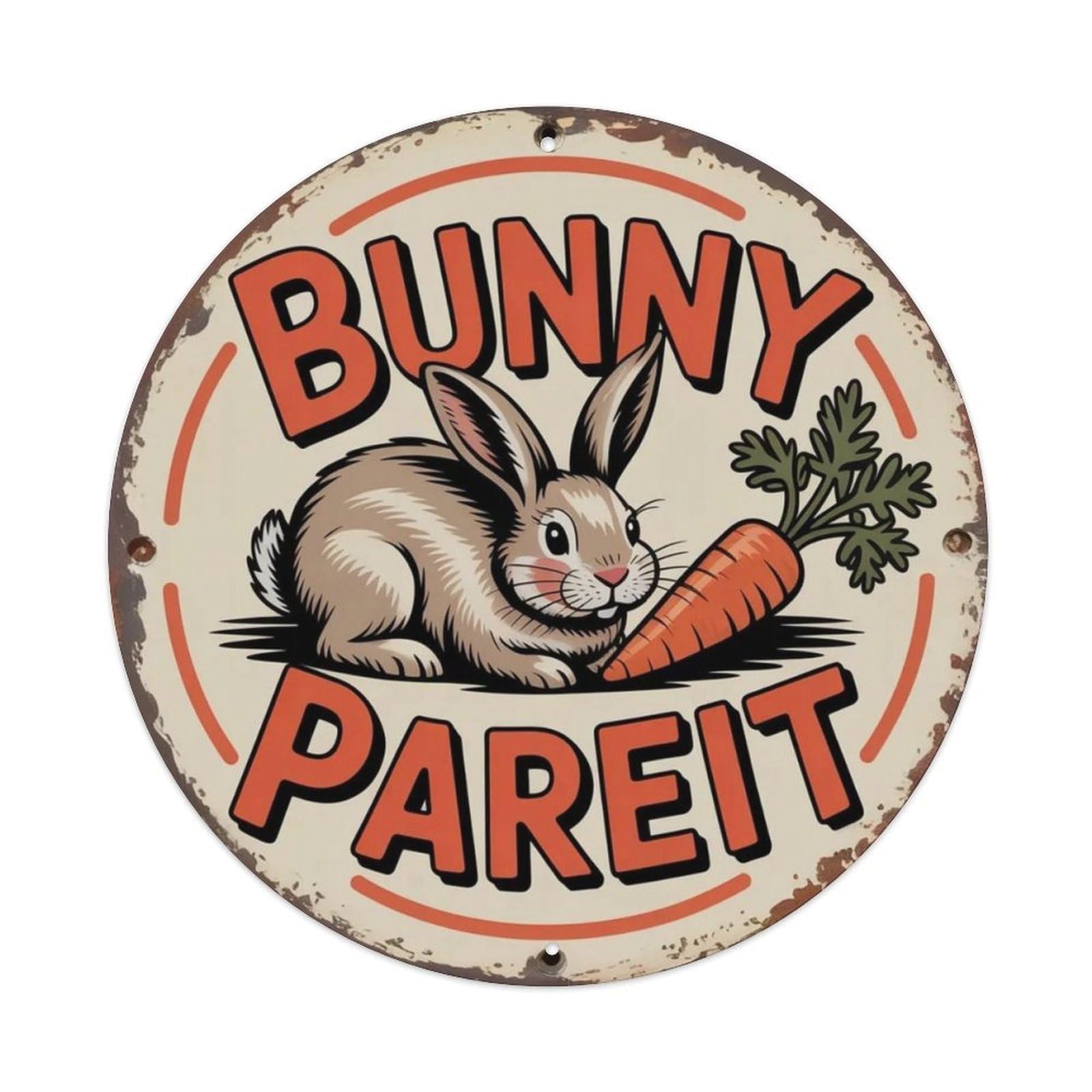 Bunny Parent Metal Tin Sign Plaque