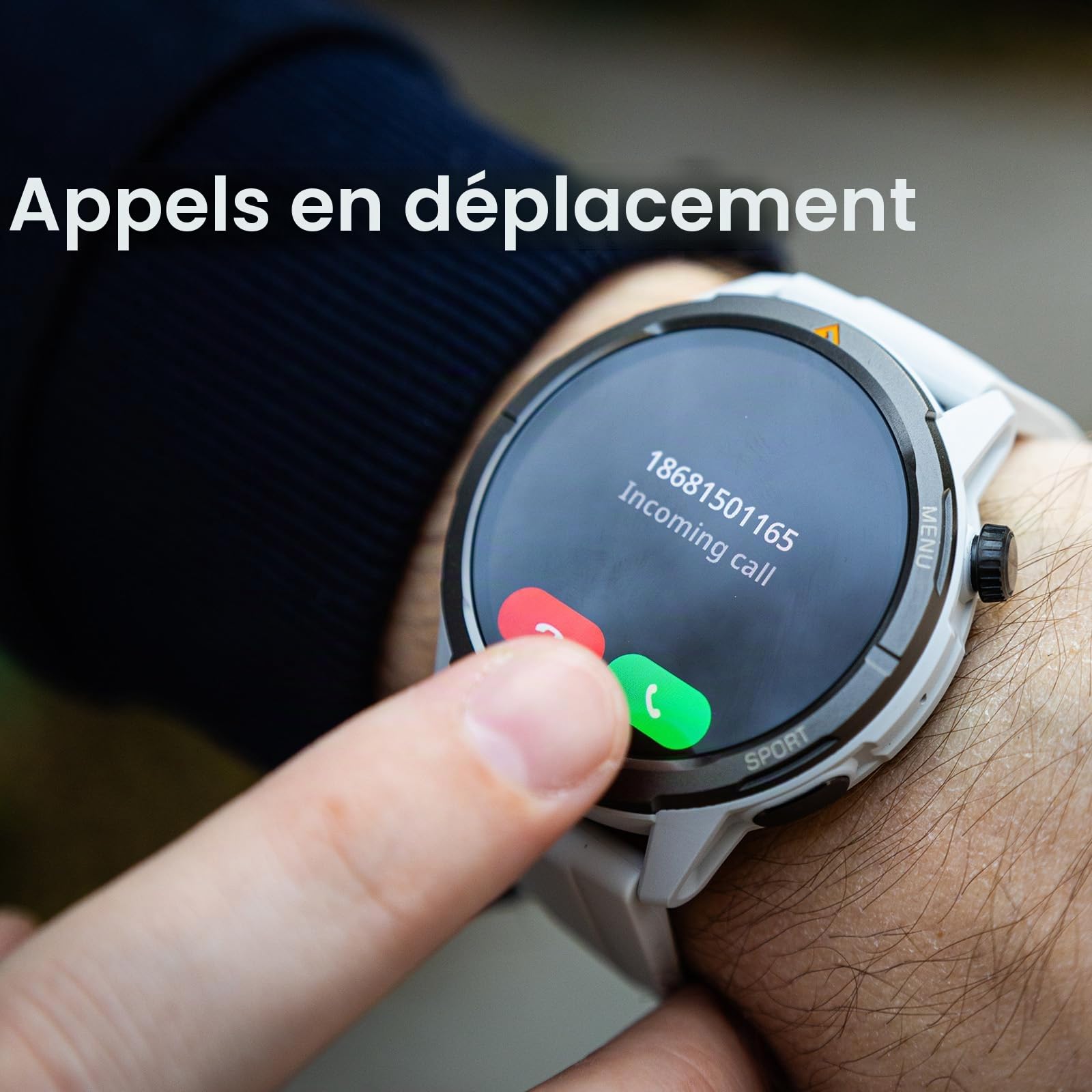 AGM Legion Montre Connectée Militaire Indestructible,écran 1,43" HD AMOLED | 5ATM｜Plus de 100 Modes Sportifs｜GPS｜Moniteur de Fréquence Cardiaque｜Moniteur de Sommeil｜pour sport outdoor pour Android iOS