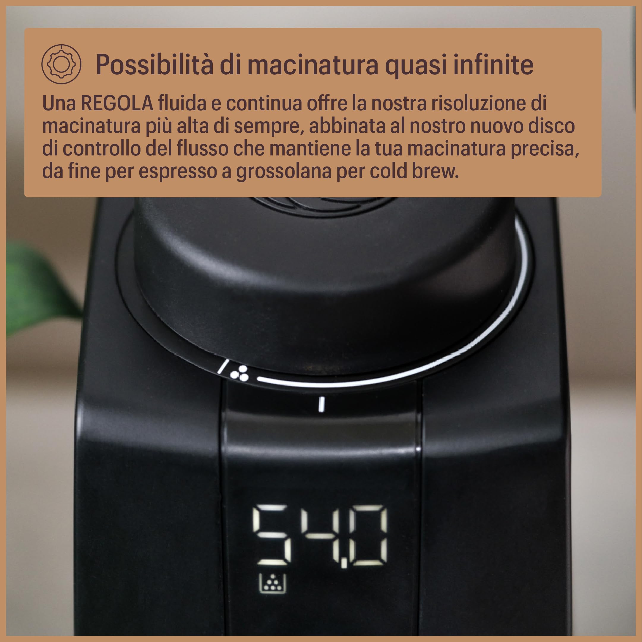 Baratza - Macinacaffè Encore ESP Pro - Regolazione continua, Disco di controllo del flusso, Tecnologia antistatica, Due modalità di dosaggio - Tramoggia 300 g, Macine coniche 40 mm, Facile da pulire