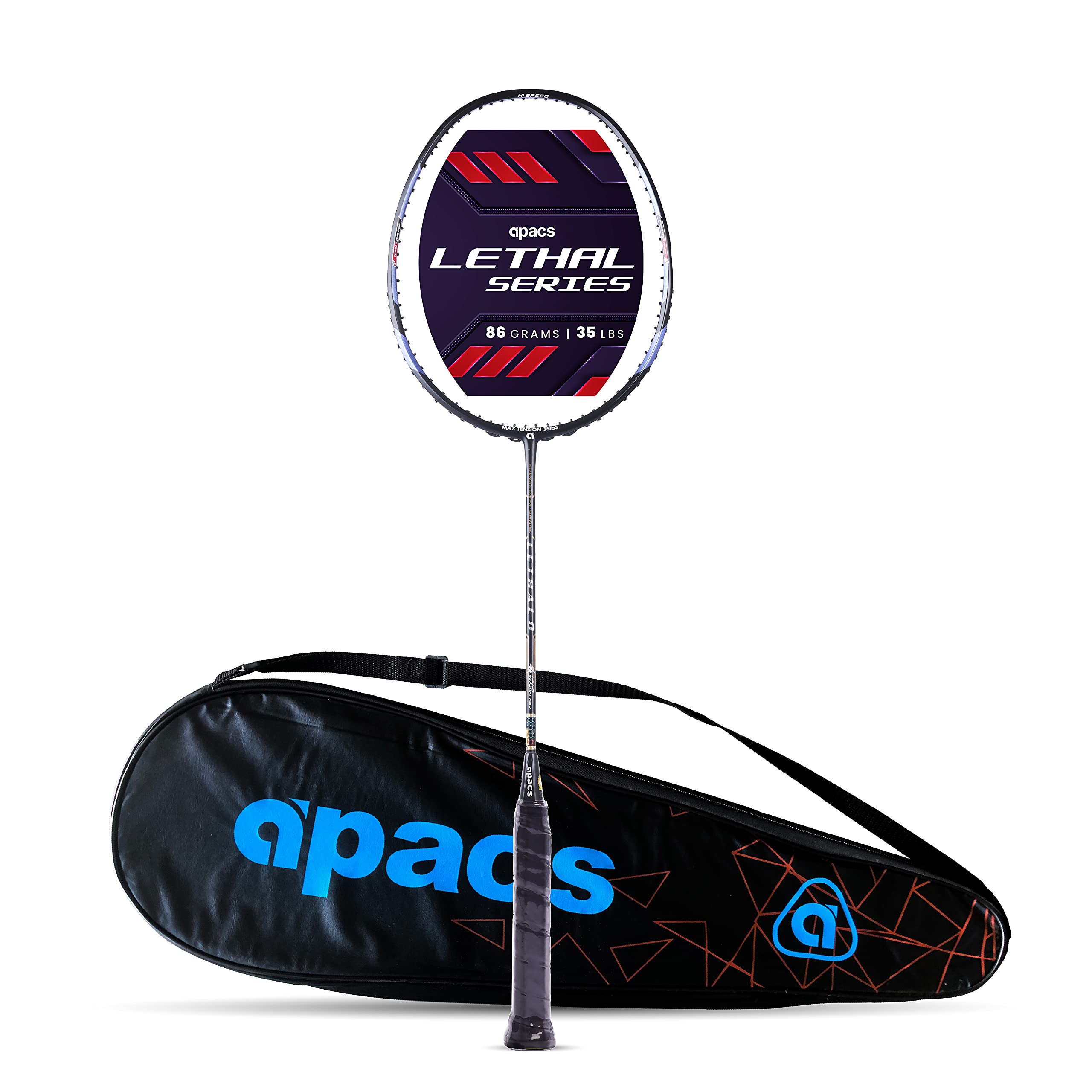 Buy Apacs Graphite Lethal Unstrung Badminton Racket Without Full Cover