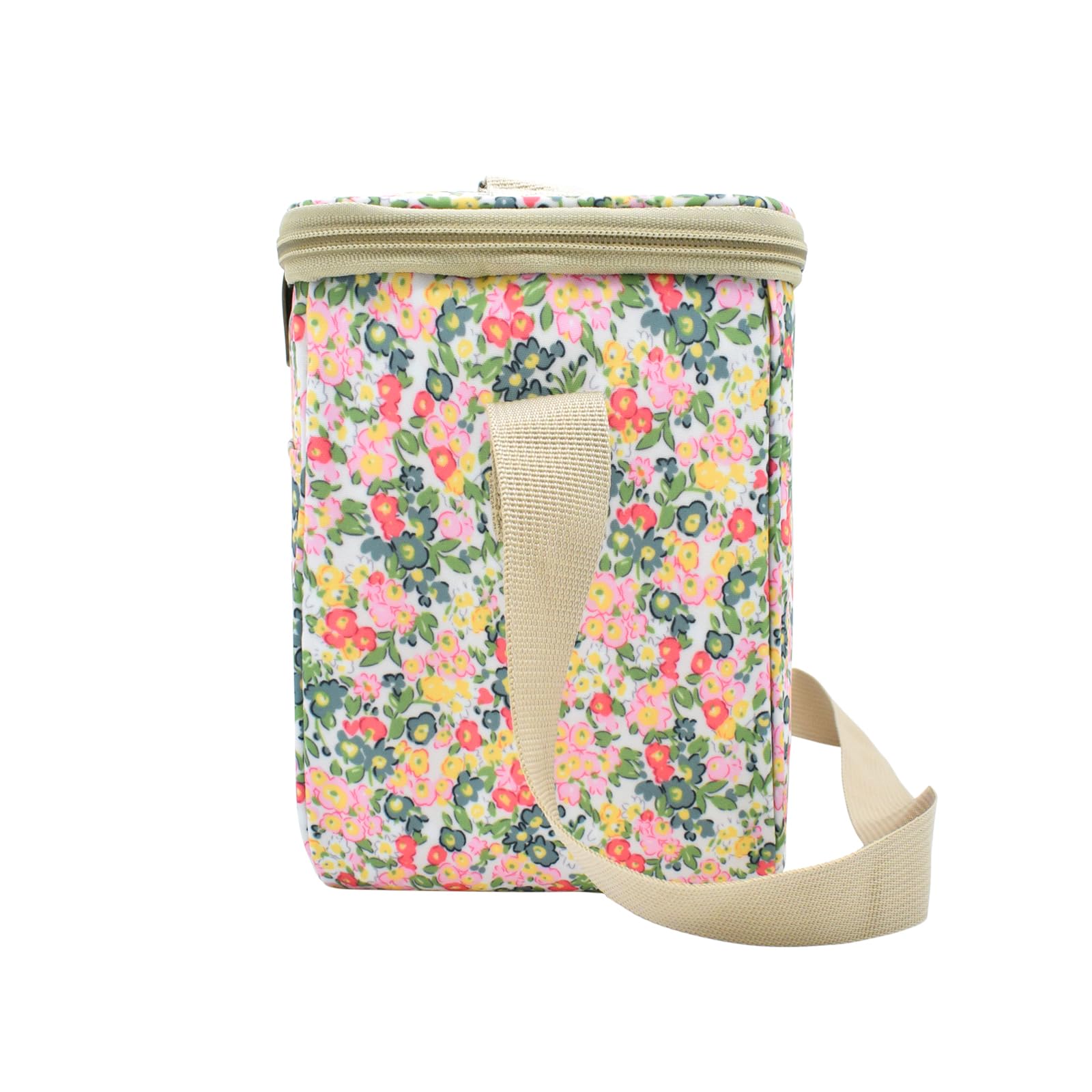 Nanxson Insulated Lunch Bag for Women Men Floral Cool Bag Lunch Box Waterproof Large Capacity Tote Bag for Picnics Work School (7.5L,B-Beige) - Image 3