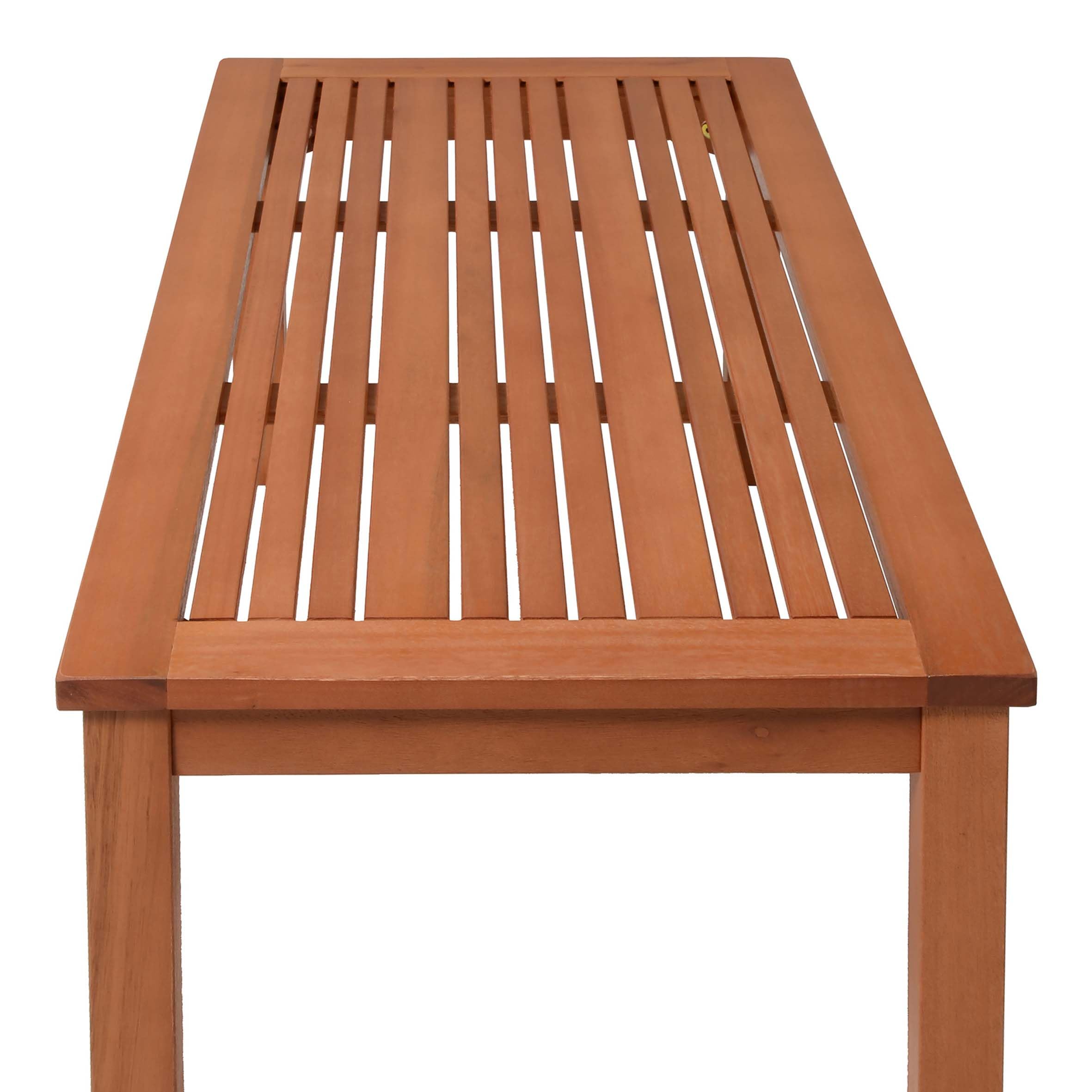 Spetebo Stolik pomocniczy z drewna eukaliptusowego – 90 x 44 cm – stół ogrodowy w 100% z litego drewna FSC, olejowany – stolik balkonowy, drewniany stół wypoczynkowy, prostokątny, masywny