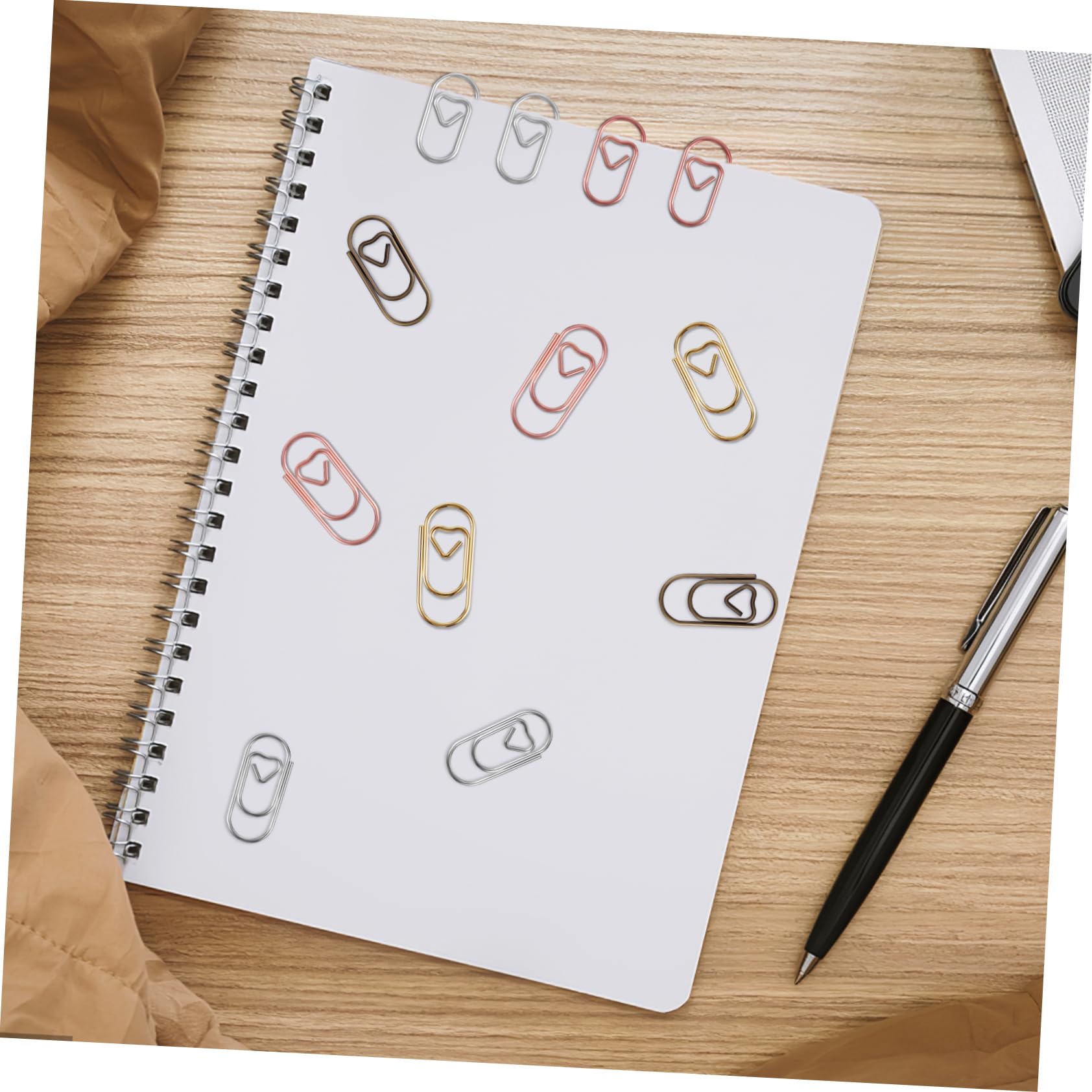 Gadpiparty 5 Set Mini Love Paper Clip Fermacarte Fermacarte Piccole Clips Cuore Mini Clip Di Carta Arredamento Novità Graffette Piccole Libri Di Carta Graffetta Piccola Metallo 200 Pezzi * 5