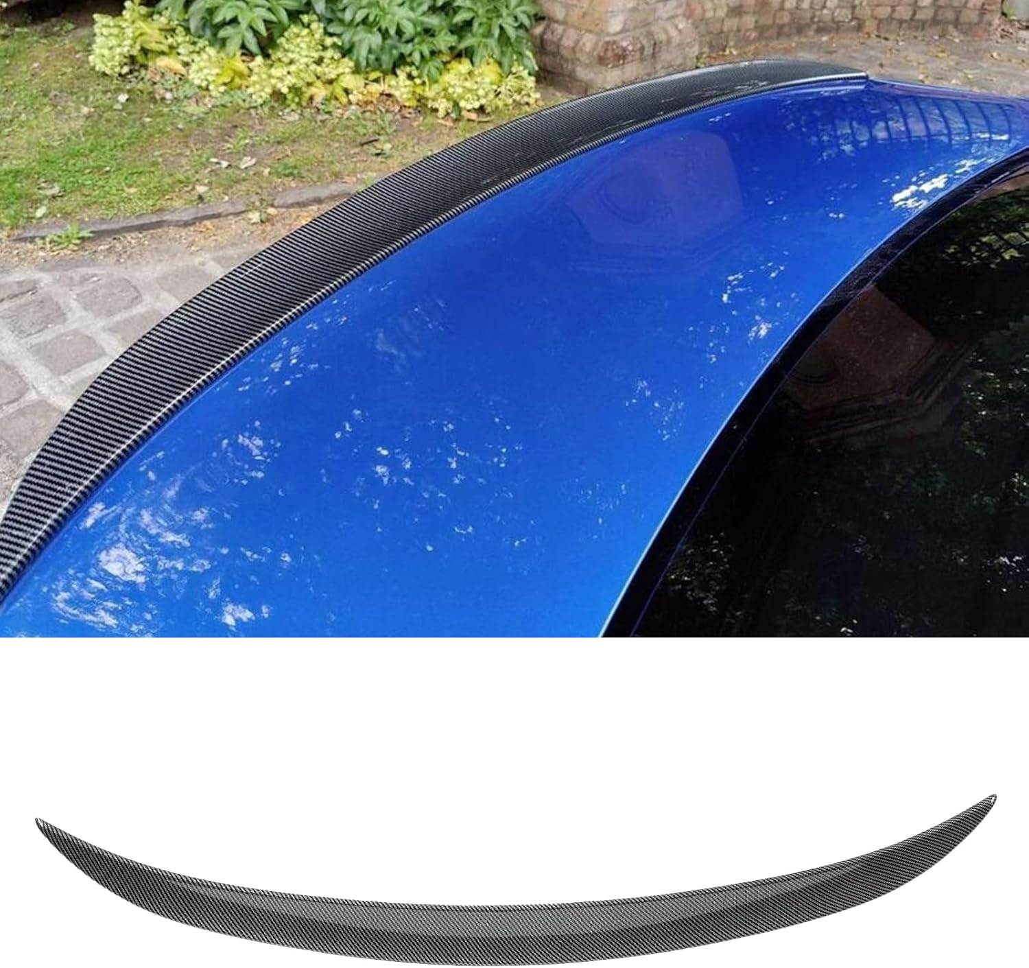 KHK Spoiler Compatible with F30, MP Style Rear Spoiler, Carbon Fiber Pattern ABS Material Rear Wing Compatible with 2013-2018 BMW 3 Series F30 Sedan / F80 M3 Sedan F30 Carbon Fiber Pattern