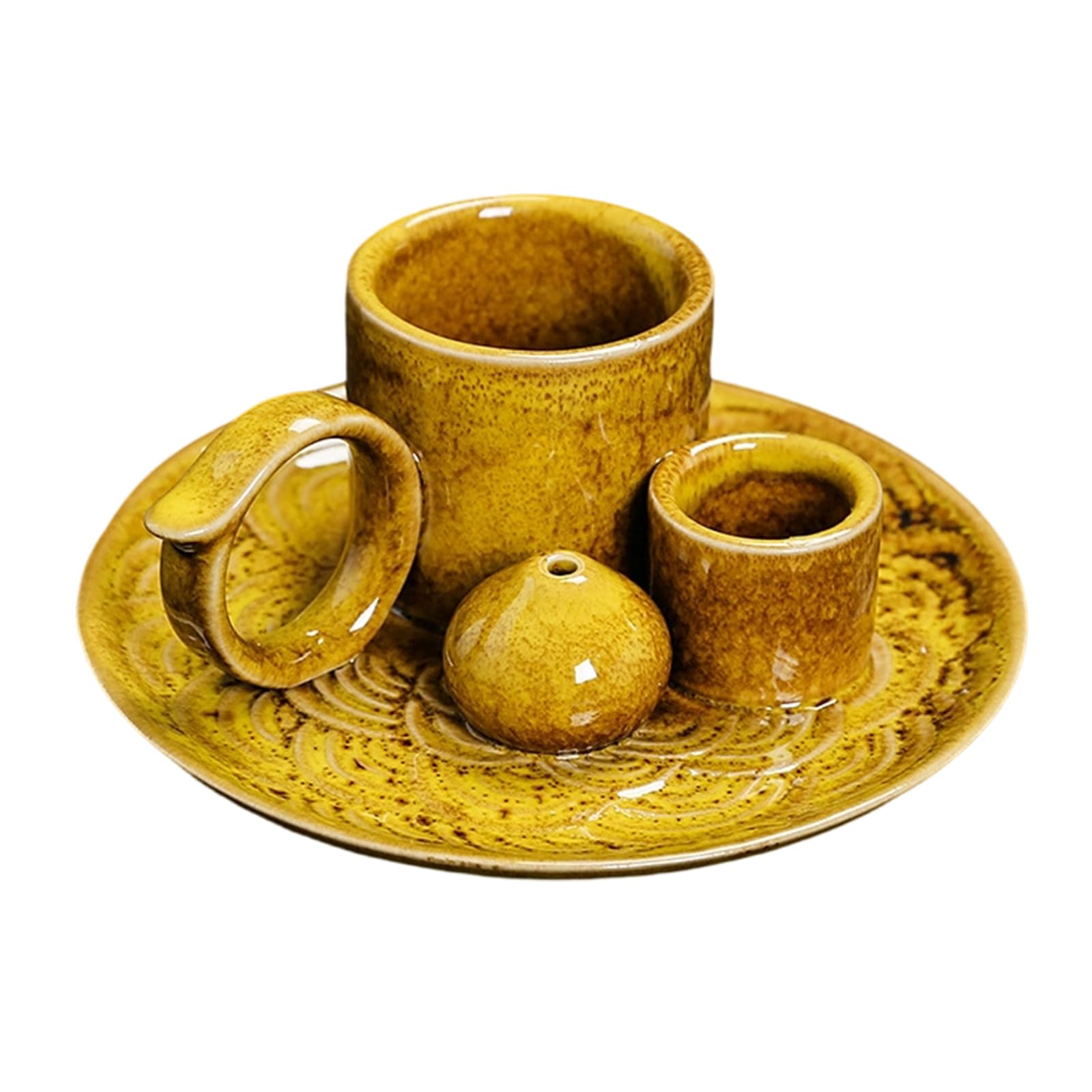 Ceramic Incenses Burners Holders Burning Tray Practical Home Decoration Ashes Catcher Tray Easy to Use Burners Holders with Handle